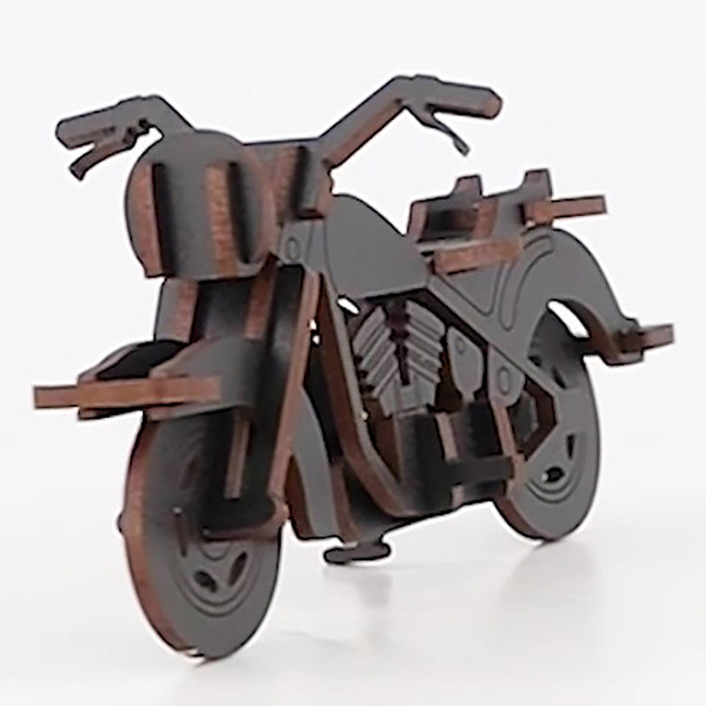 Little & Wood: Cruiser - Medium 3D Wooden Bike Puzzle Kit, Black - Image 4