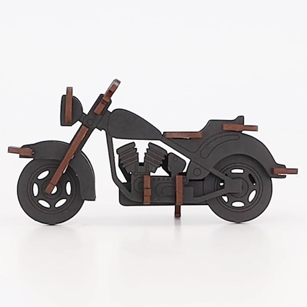 Little & Wood: Cruiser - Medium 3D Wooden Bike Puzzle Kit, Black - Image 5