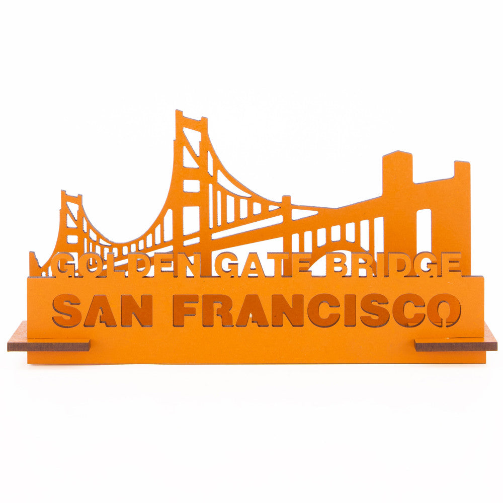 Little & Wood: Golden Gate Bridge 3D Wooden Puzzle Kit - Medium Orange