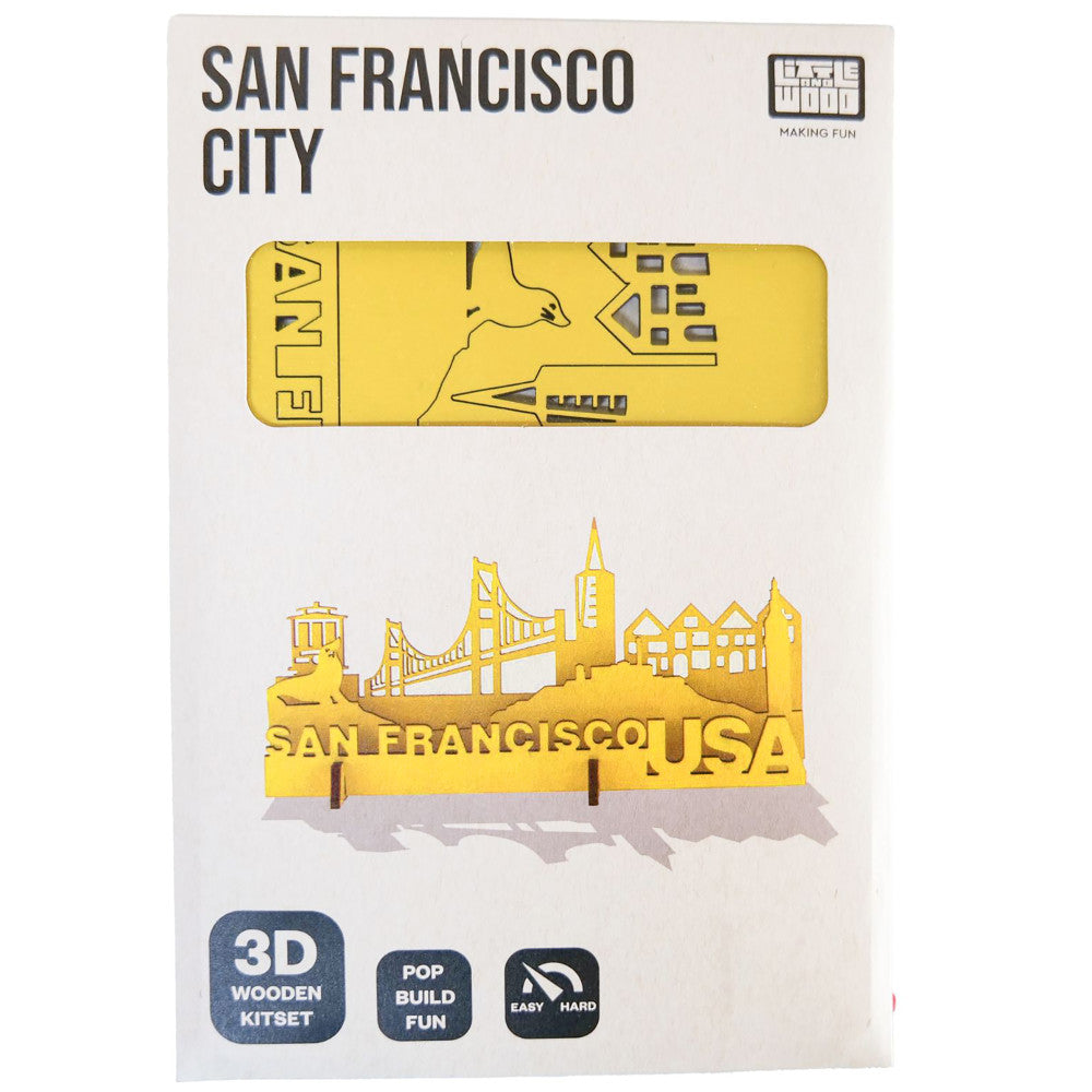 Little & Wood: San Francisco 3D Wooden Puzzle Kit - Medium - Image 3