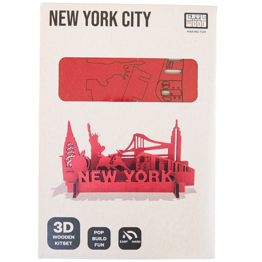 Little & Wood: Woodlet 3D New York City Wooden Model Kit, Medium - Image 3
