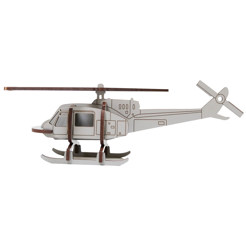 Alternative view of Little & Wood Helicopter: 3D Medium Woodlet Kit - Grey
