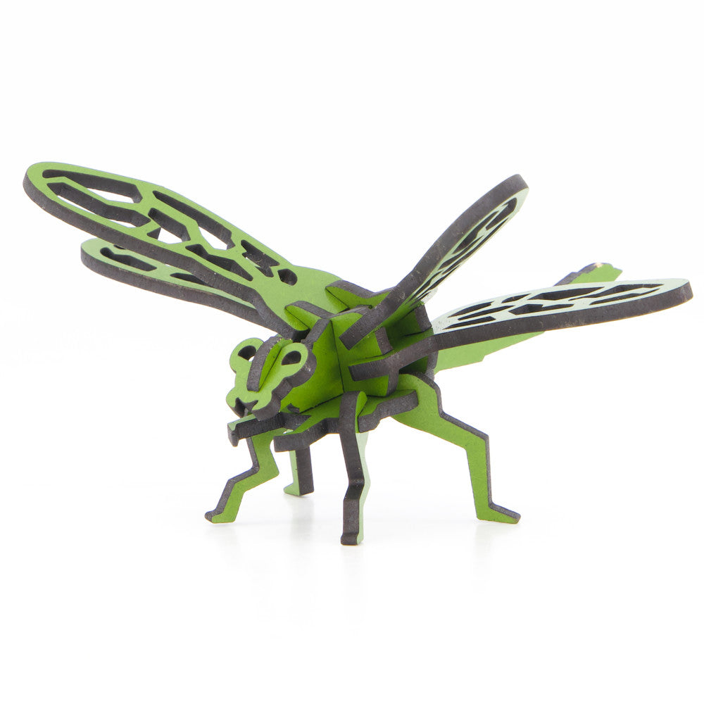 Little & Wood: Dragonfly Woodlet Kit - 3D Puzzle, Green