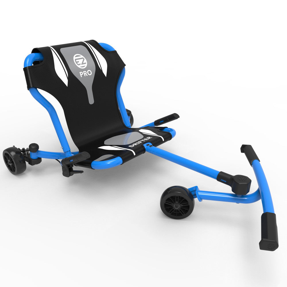 EzyRoller Drifter Pro X - Blue - High-Capacity Ride-On Scooter for All Ages