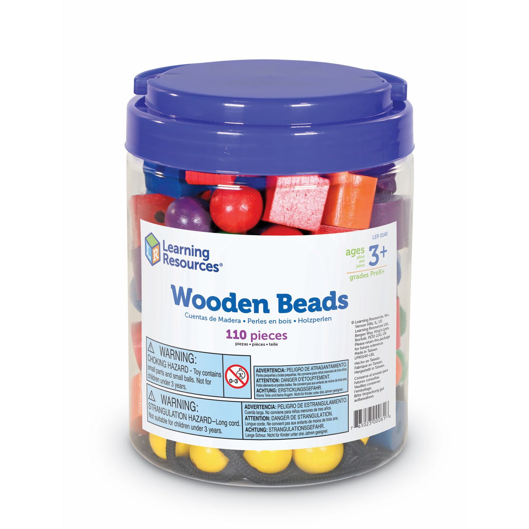 Alternative view of Learning Resources Beads in a Bucket - Colorful Educational Toy - 108 Pieces