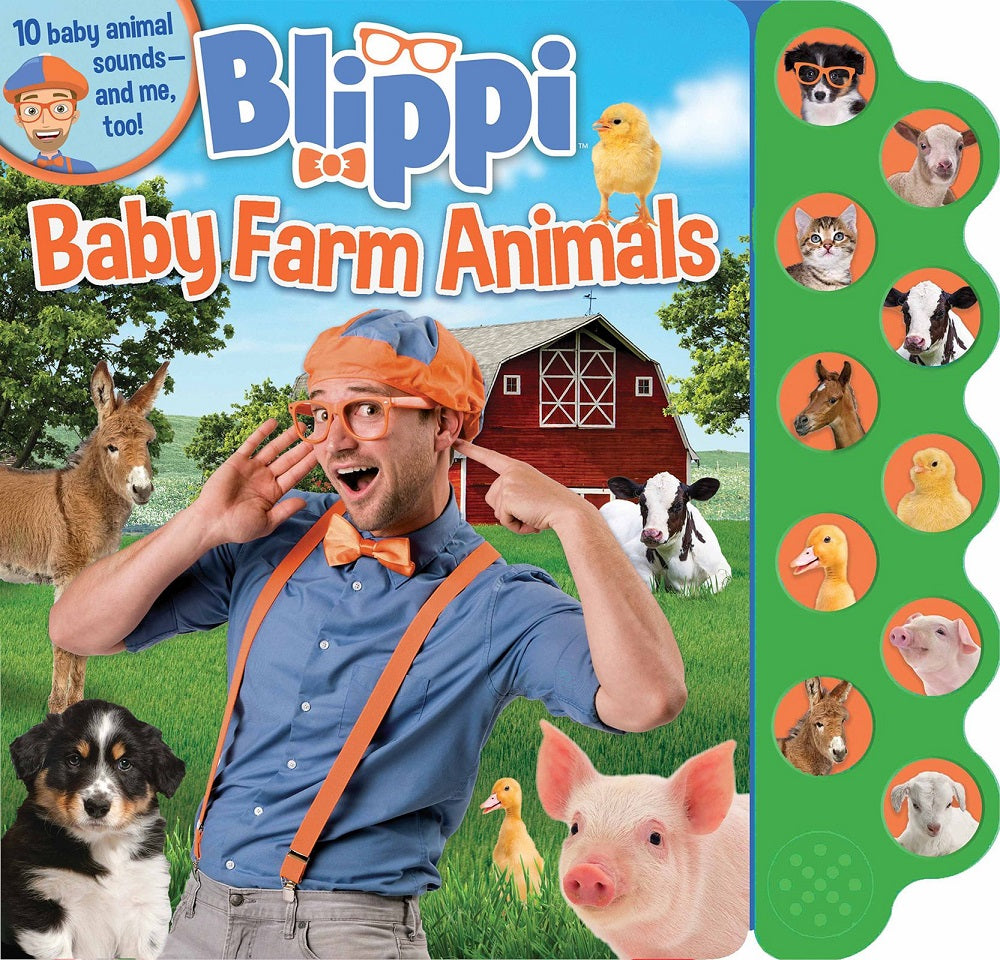 Blippi Baby Farm Animals Sound Book