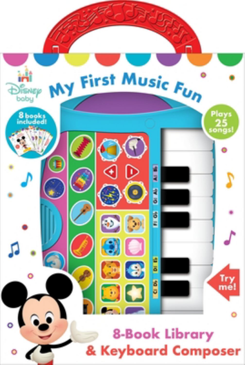 Disney Baby My First Music Fun 8-Book Library with Keyboard Composer
