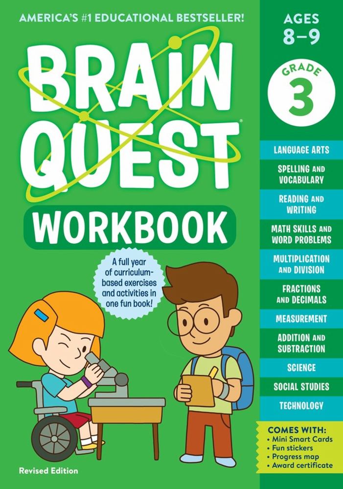 Brain Quest Workbook - 3rd Grade Revised Edition - Fun Learning Activities