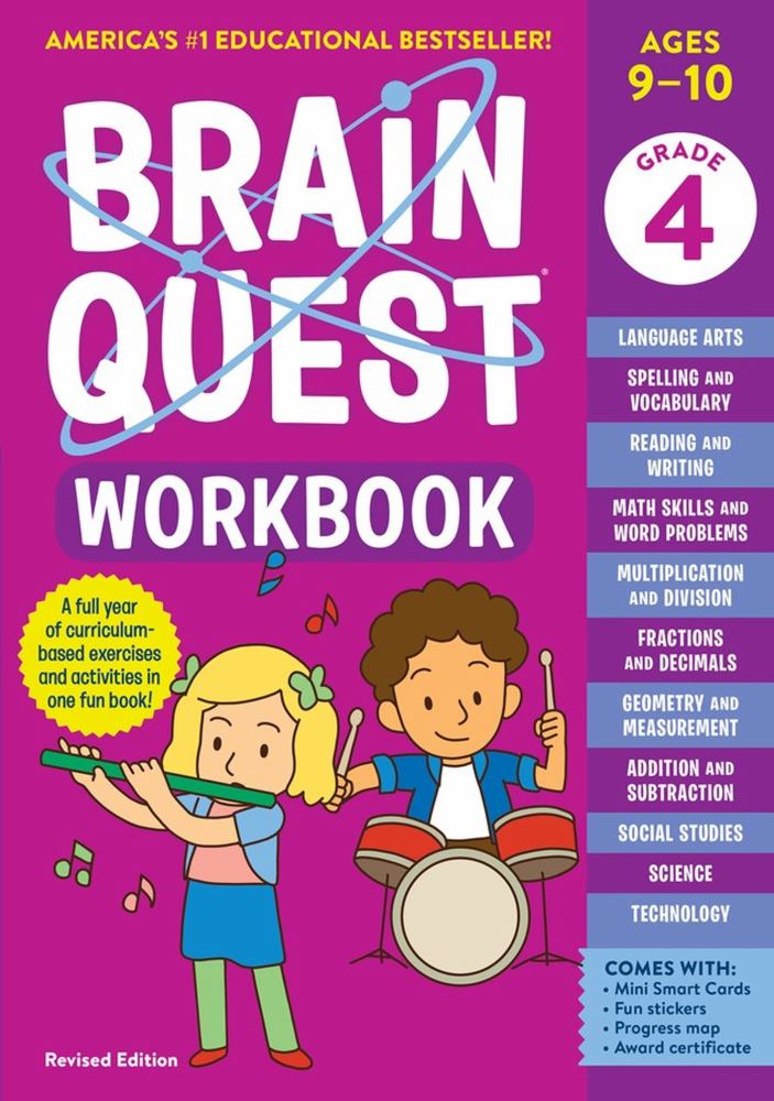 Brain Quest Grade 4 Workbook with Mini Smart Card Deck