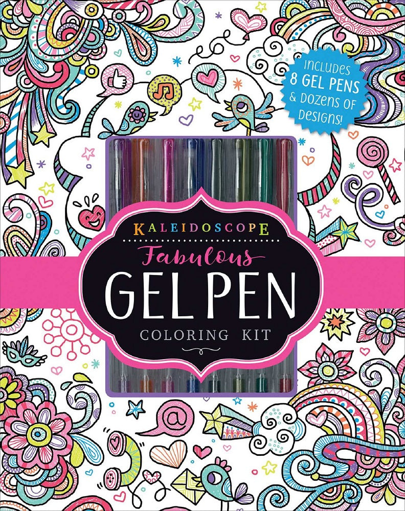 Silver Dolphin Books Kaleidoscope Gel Pen Art Set - Coloring Kit