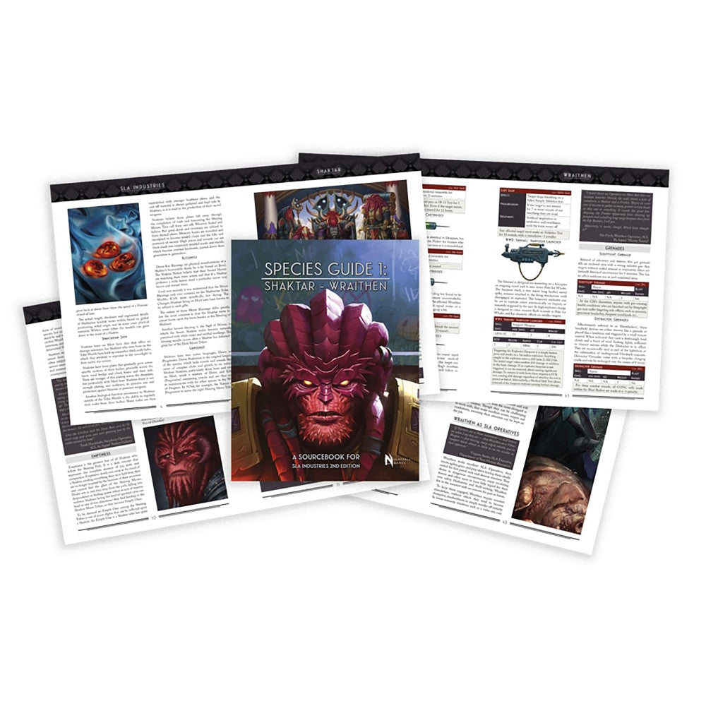 Nightfall Games Sla Industries Species Guide 1: Shaktar/Wraithen Hardcover RPG Sourcebook - Image 2