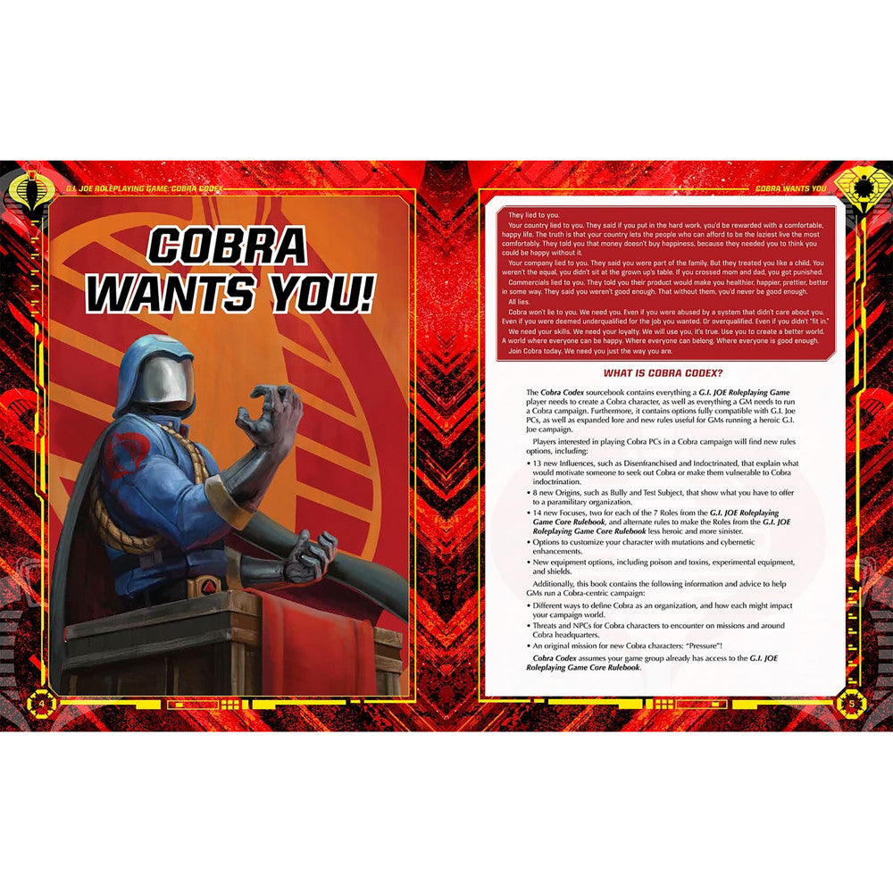 Renegade Games Studios G.I. JOE RPG Cobra Codex Sourcebook - Image 2