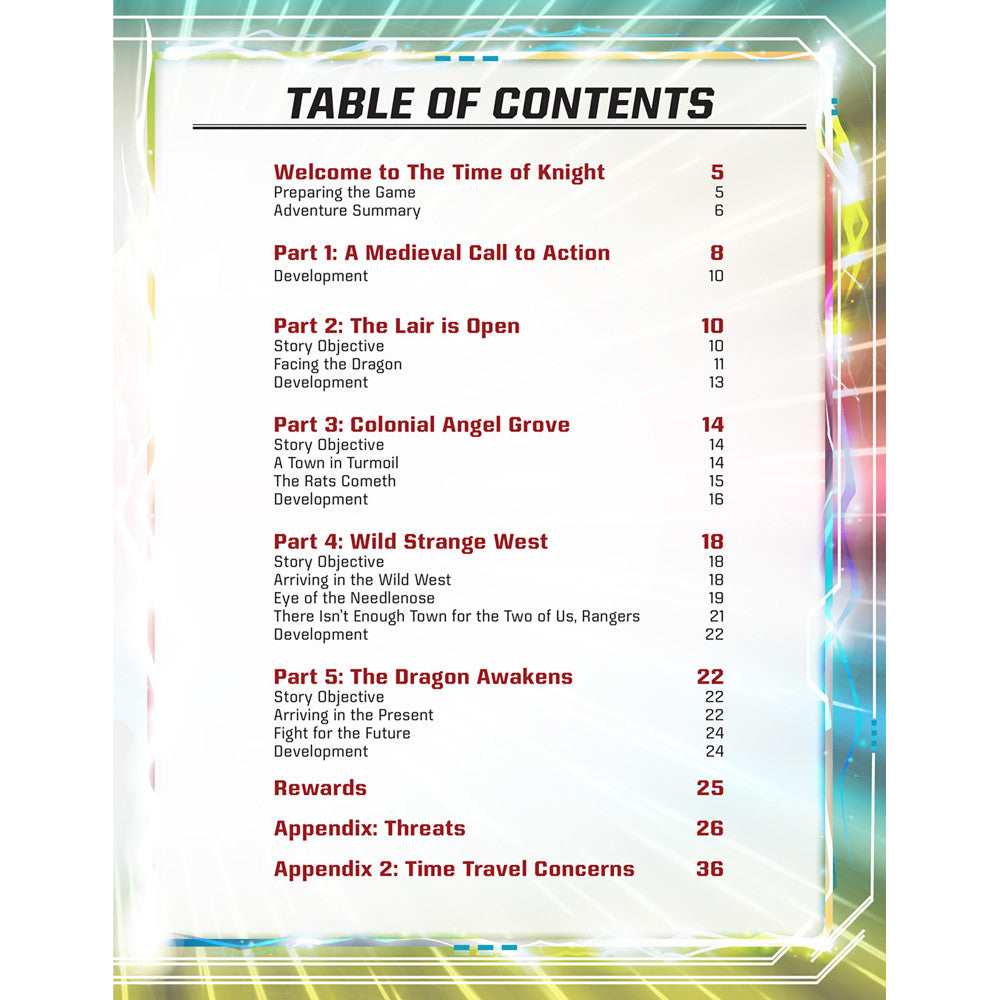 Renegade Games: Power Rangers RPG - A Time of Knight Adventure - Image 3