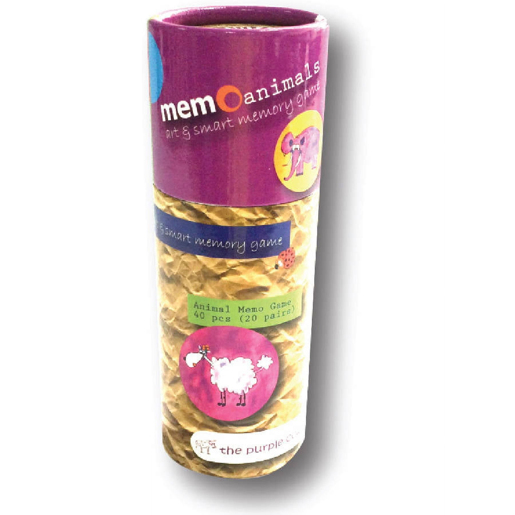 The Purple Cow Memo Animals Tubular Memory Game