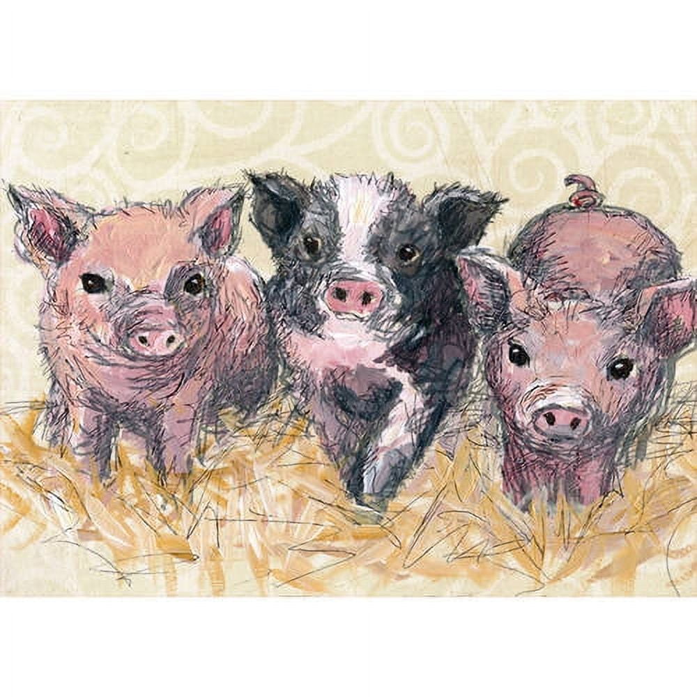 Oopsy Daisys Three Piglets Canvas Wall Art for Kids