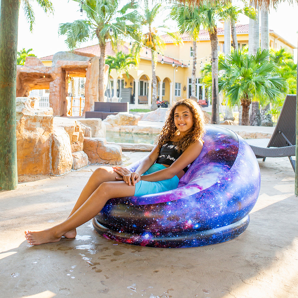 PoolCandy Illuminated Galaxy LED BloChair - Deep Space Pink - Image 2