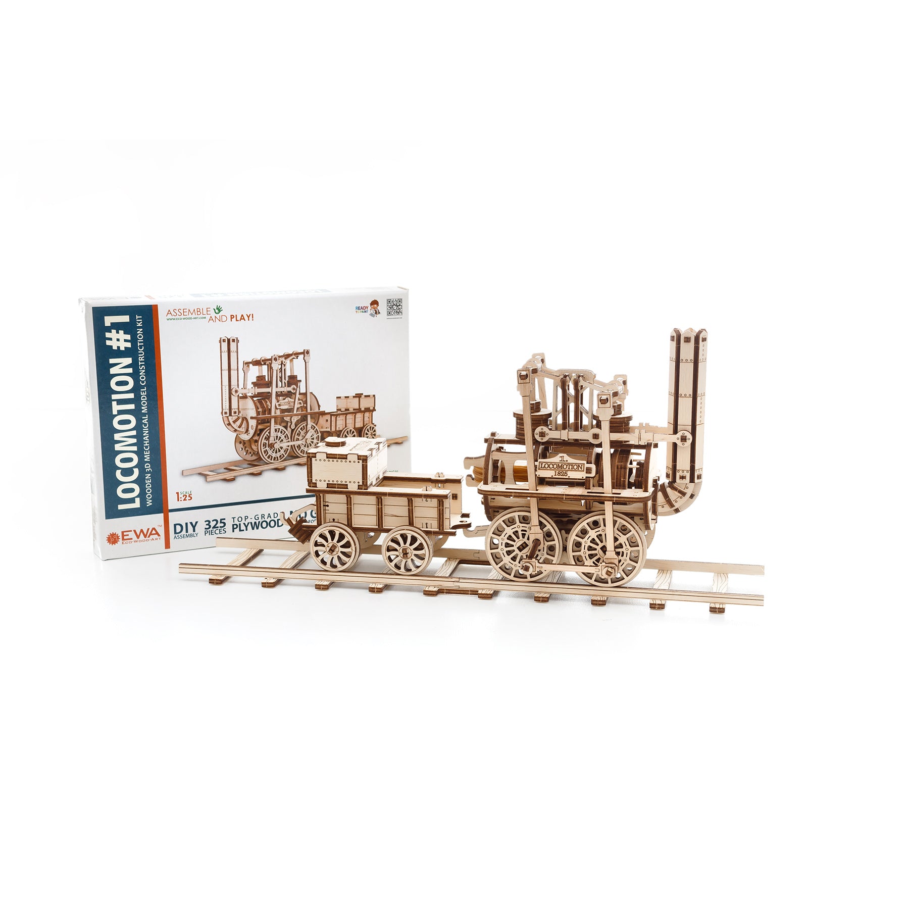 Alternative view of EWA Eco-Wood-Art Locomotive 3D Wooden STEM Construction Kit