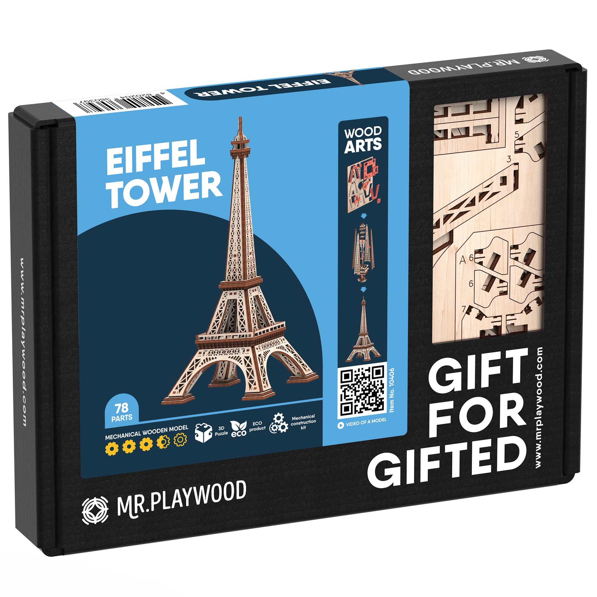 Alternative view of Mr.PLAYWOOD Eiffel Tower Wooden 3D Puzzle - Eco-Friendly STEM Building Kit