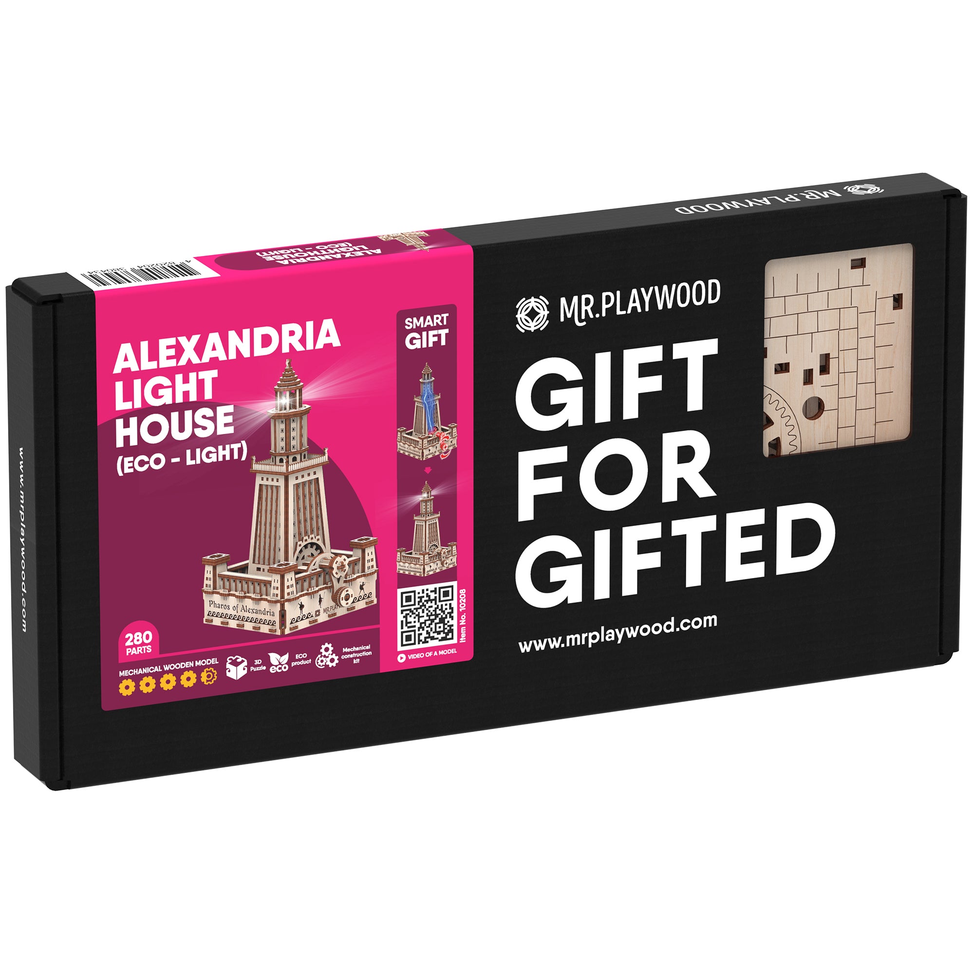 Alternative view of Mr.PLAYWOOD Alexandria Lighthouse Eco-light 3D Wooden STEM Model