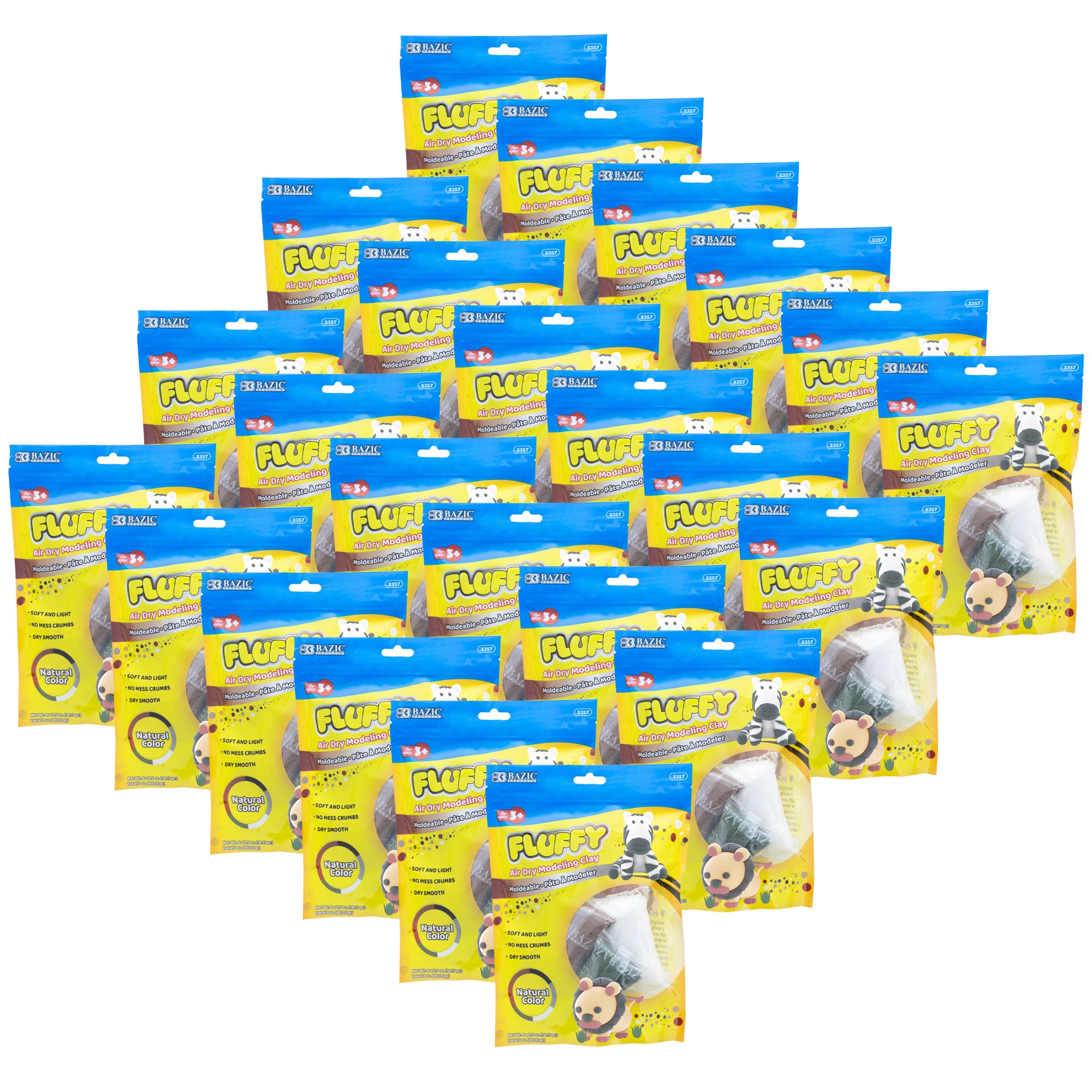 BAZIC Natural Earth Tones Air Dry Modeling Clay Set - 0.5 oz, 24 Packs