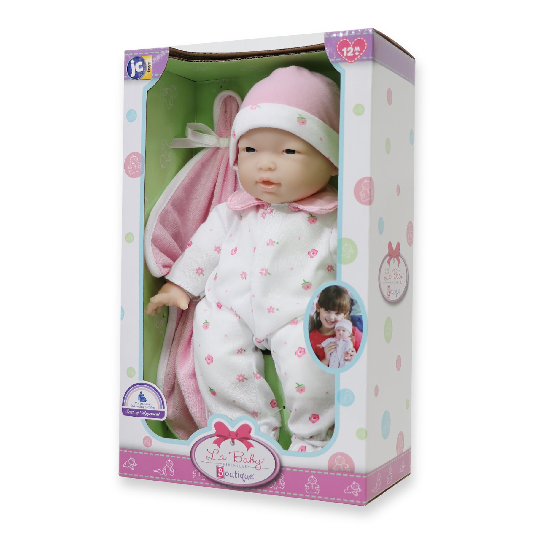 JC Toys La Baby - 11-inch Soft Baby Doll with Pink Outfit and Accessories - Image 3