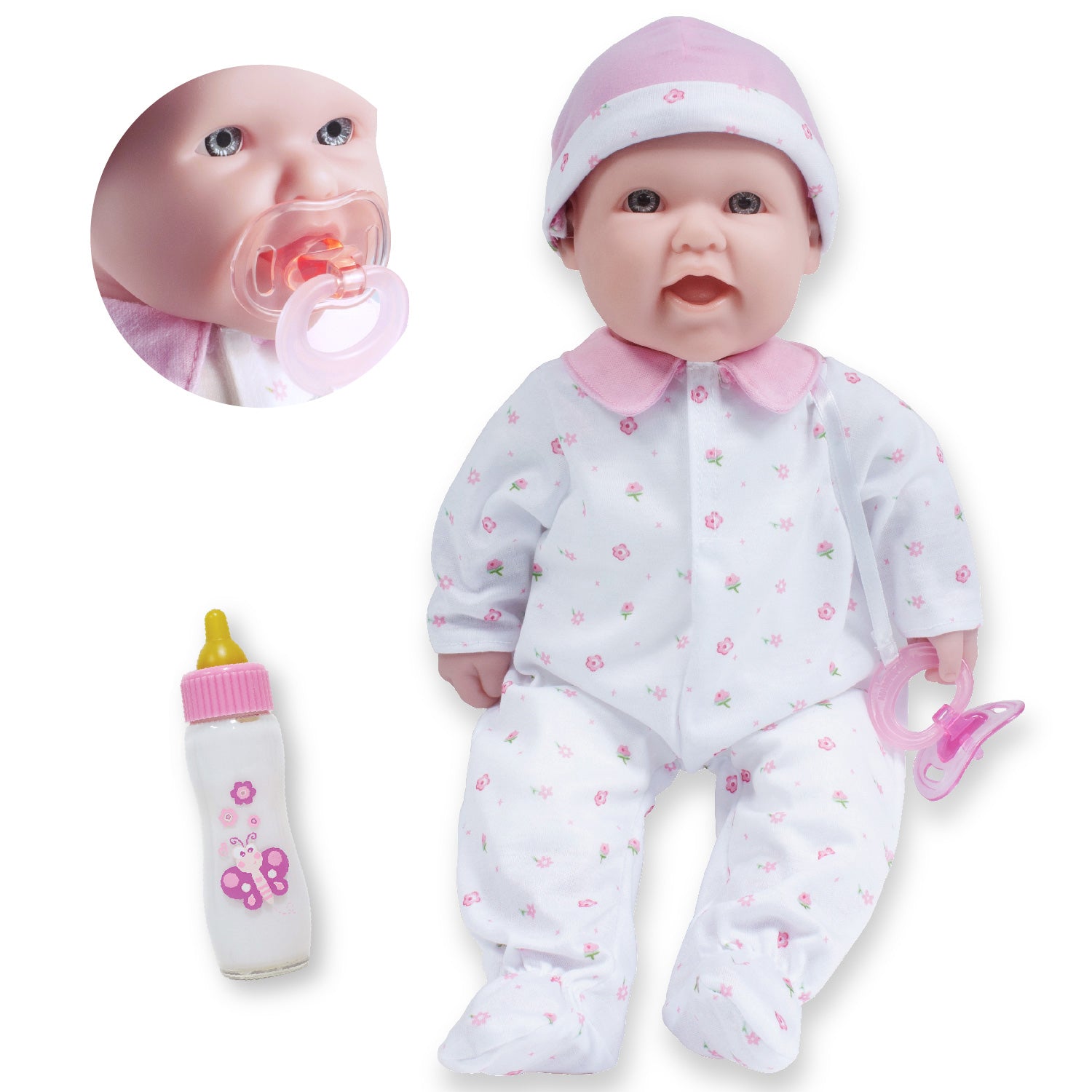 Alternative view of JC Toys La Baby Soft 16" - Pink Sleeper with Pacifier