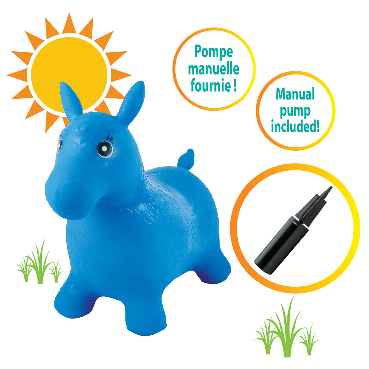 LEXIBOOK Inflatable Jumping Poney with plush suit - Image 2