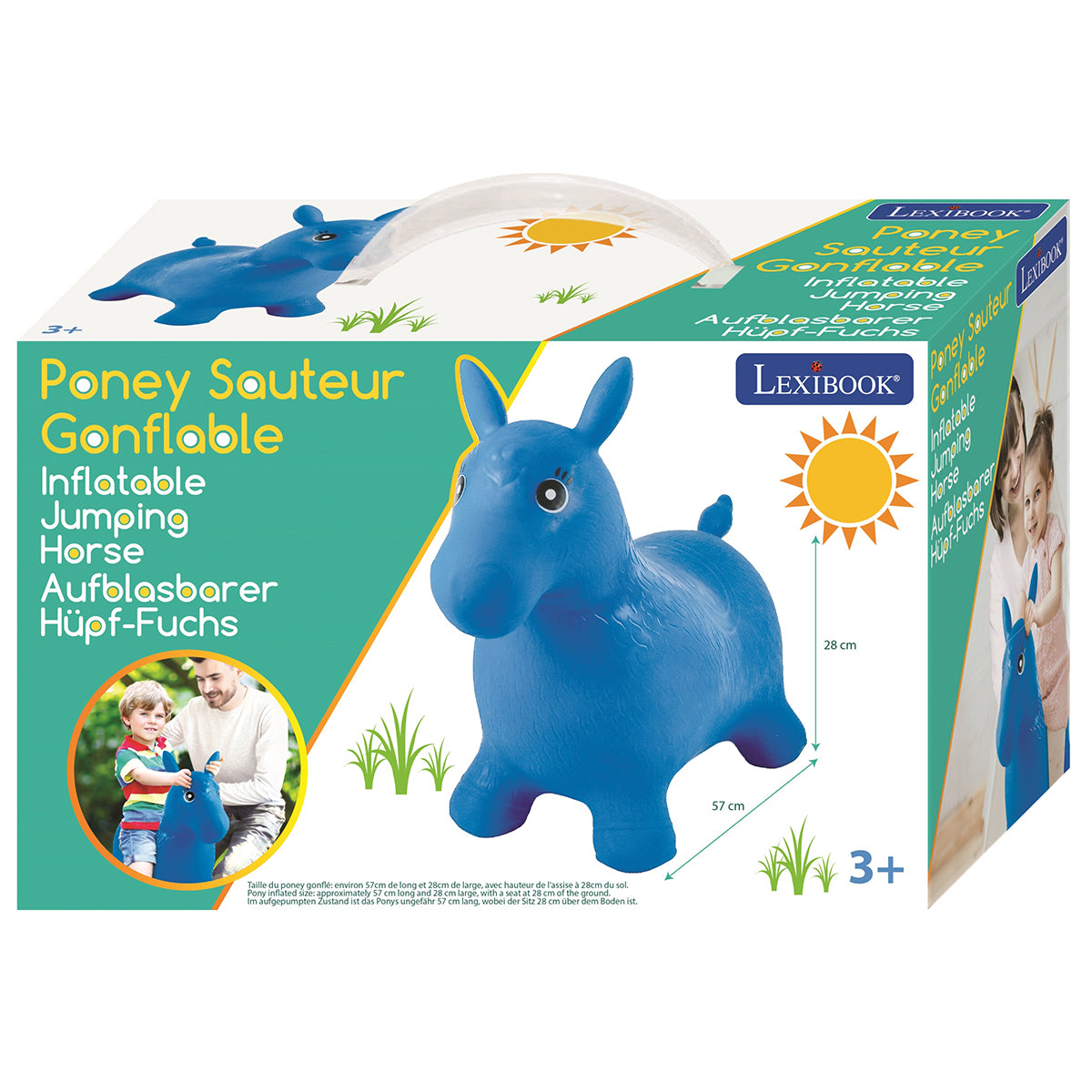 LEXIBOOK Inflatable Jumping Poney with plush suit - Image 4