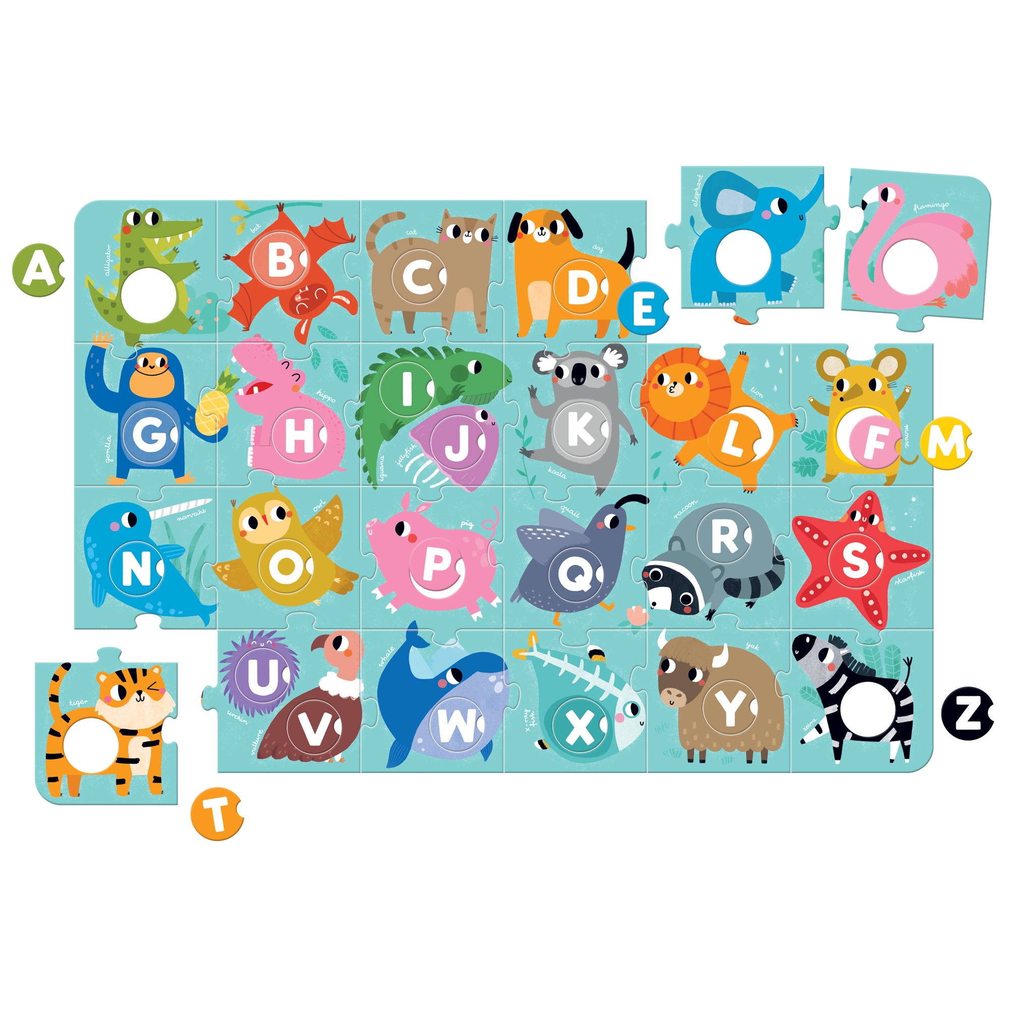 Alternative view of Banana Panda Super Size Alphabet Match Floor Puzzle - 50 pc