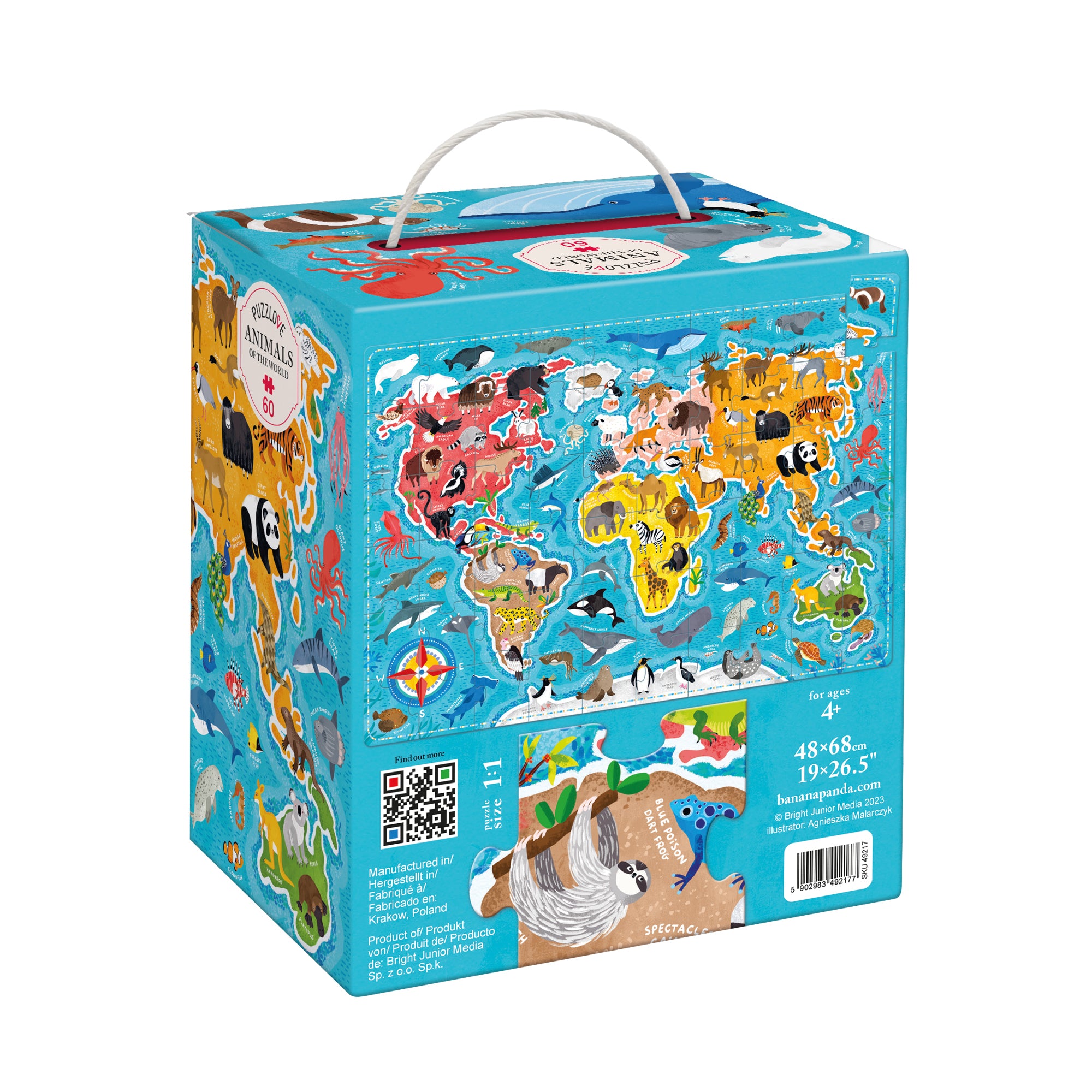 Alternative view of Banana Panda Puzzlove Animals Around the World Floor Puzzle - 60 pc