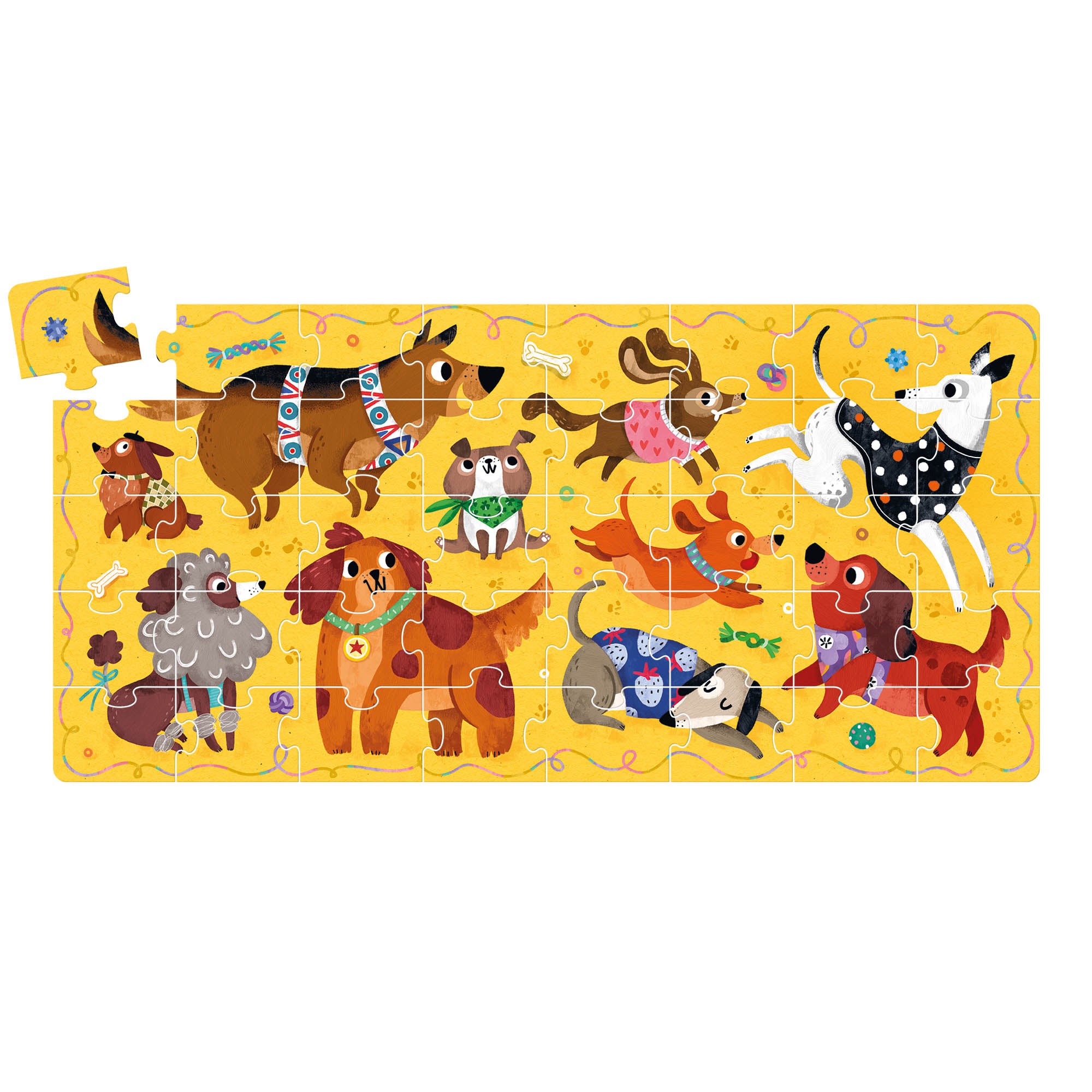 Alternative view of Banana Panda Playful Pups Floor Puzzle - 40 pc