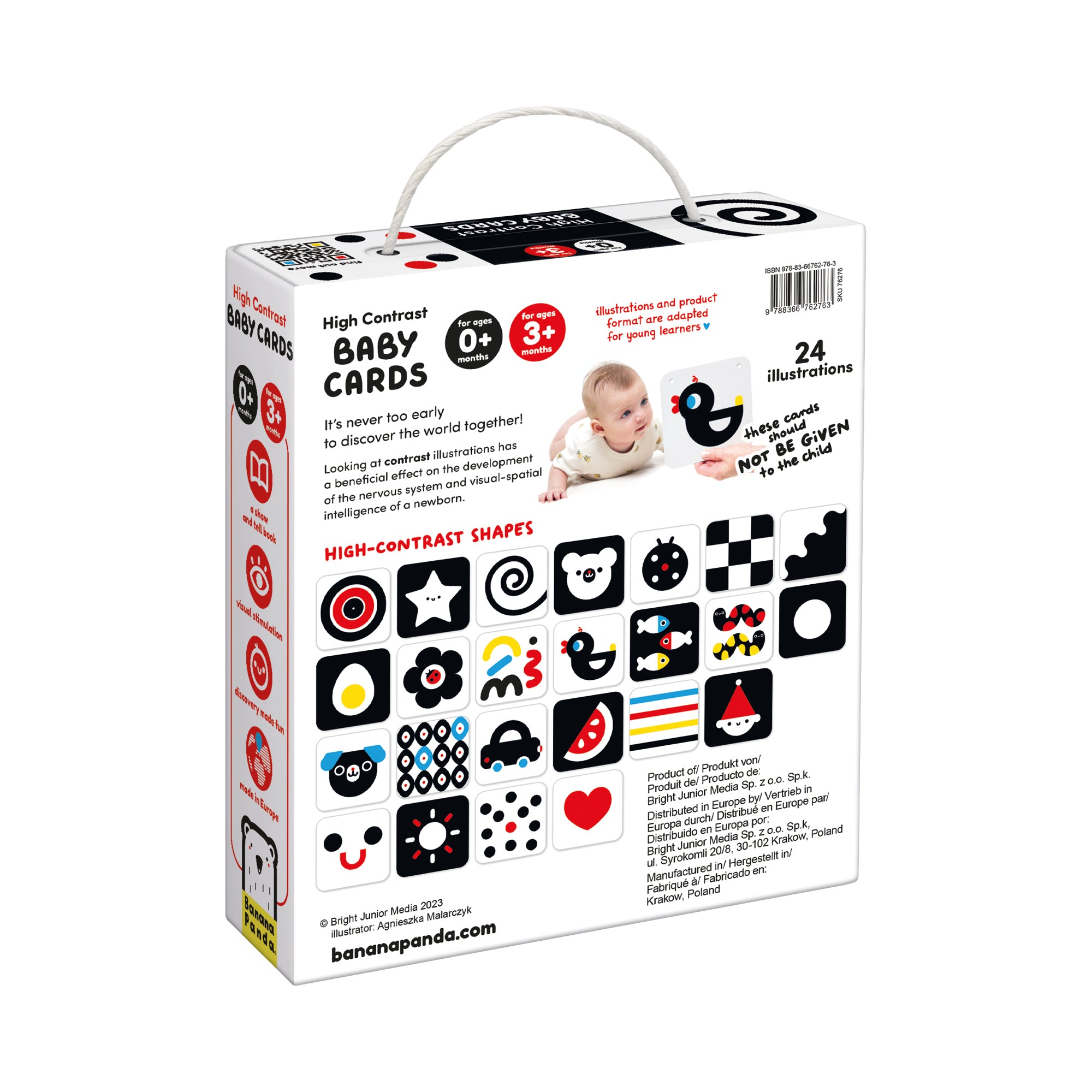 Alternative view of Banana Panda High Contrast Baby Cards – Cognitive Development Set