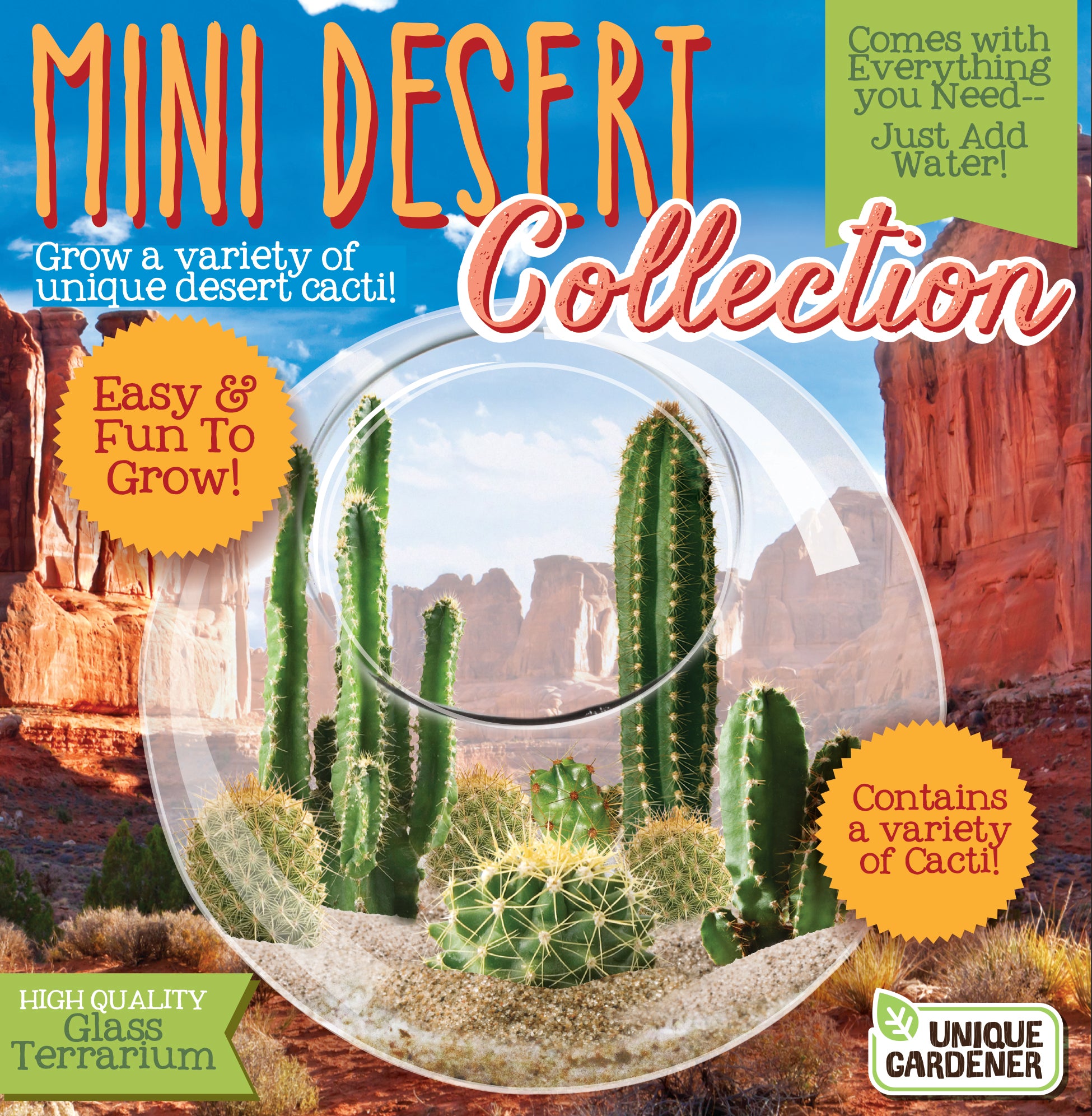 Alternative view of EcoSphere - Mini Desertscape - Vibrant Glass Terrarium Kit
