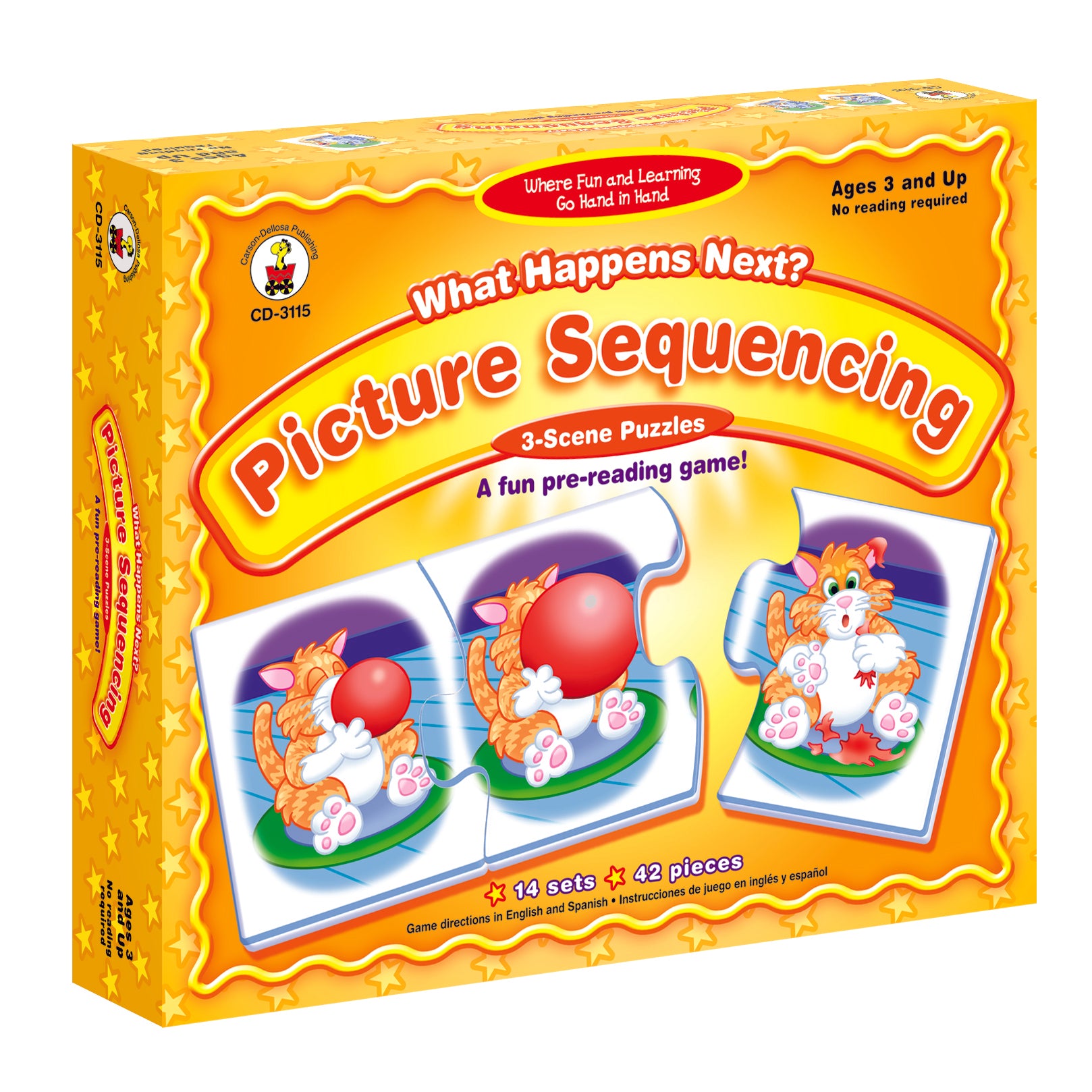 Alternative view of Carson Dellosa Education - What Happens Next? Picture Sequencing Game, Grade PK-K, Pack of 2