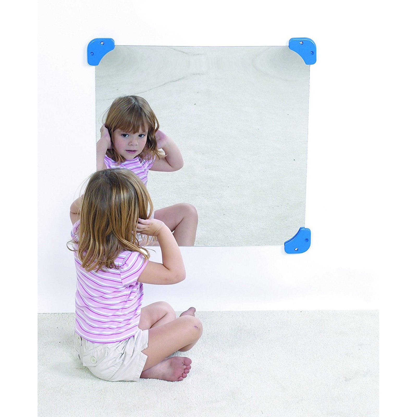 Alternative view of Children's Factory 24" Square Mirror – Interactive Play Mirror