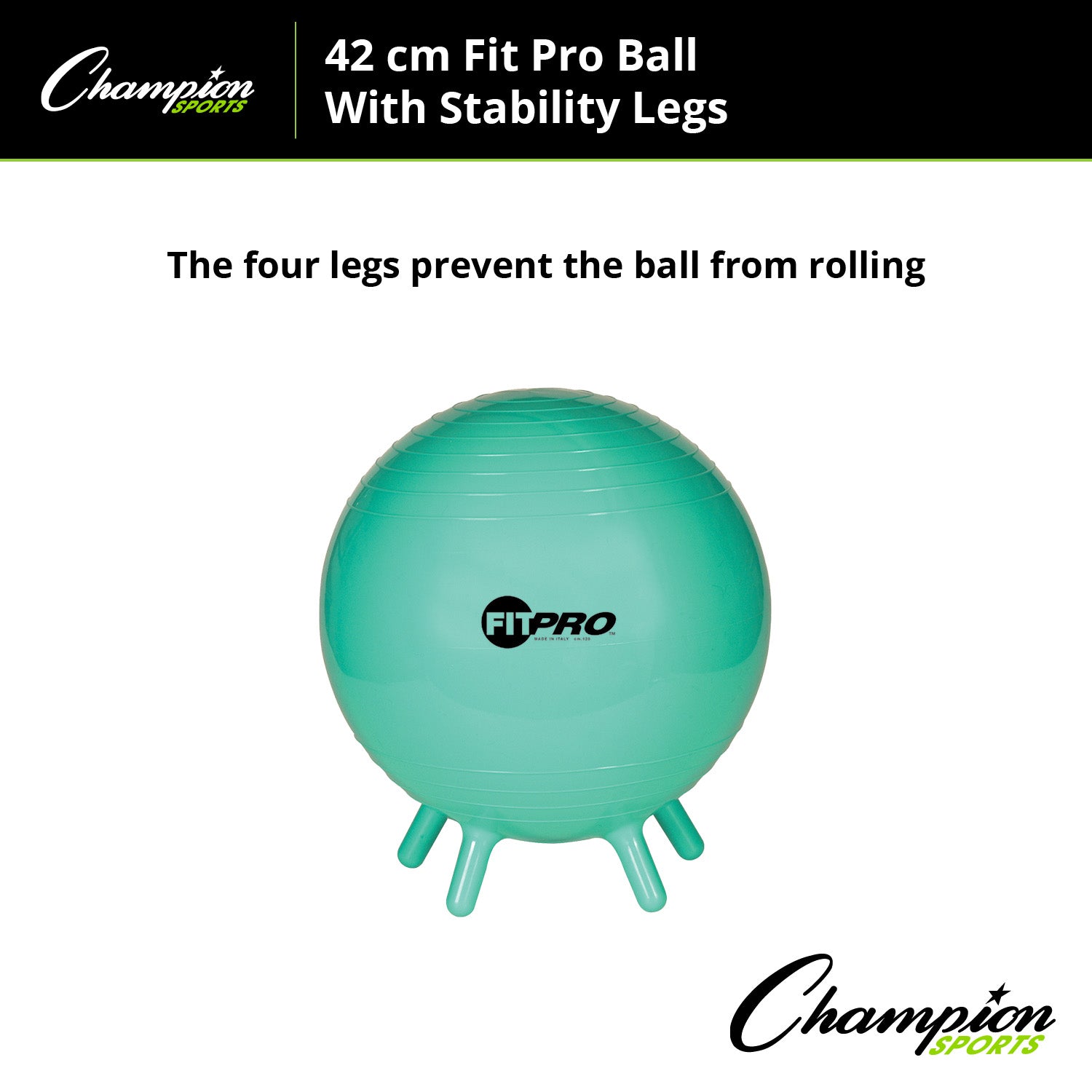 Champion Sports FitPro Stability Ball with Legs, 42cm - Enhance Your Core! - Image 5
