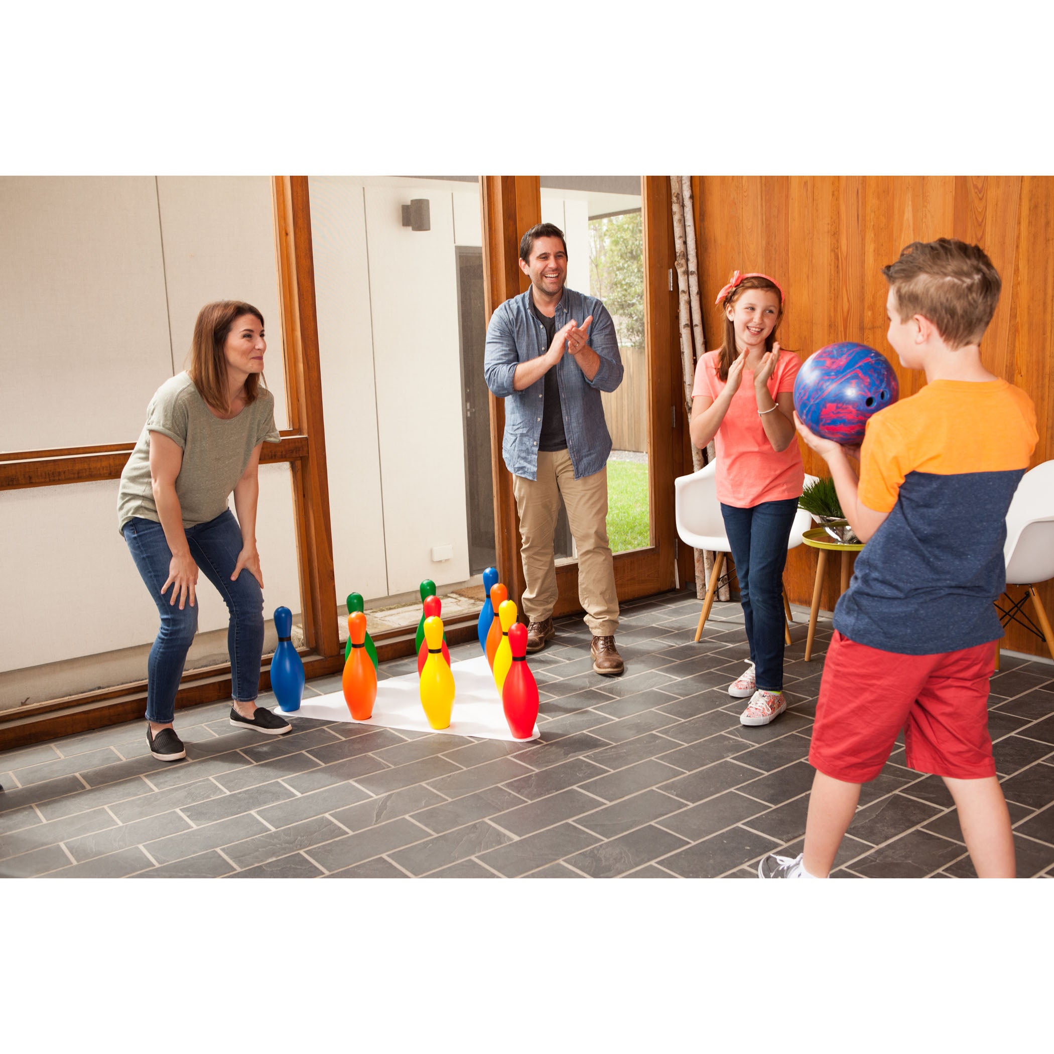 Alternative view of Champion Sports Vibrant 10-Pin Multicolor Bowling Set