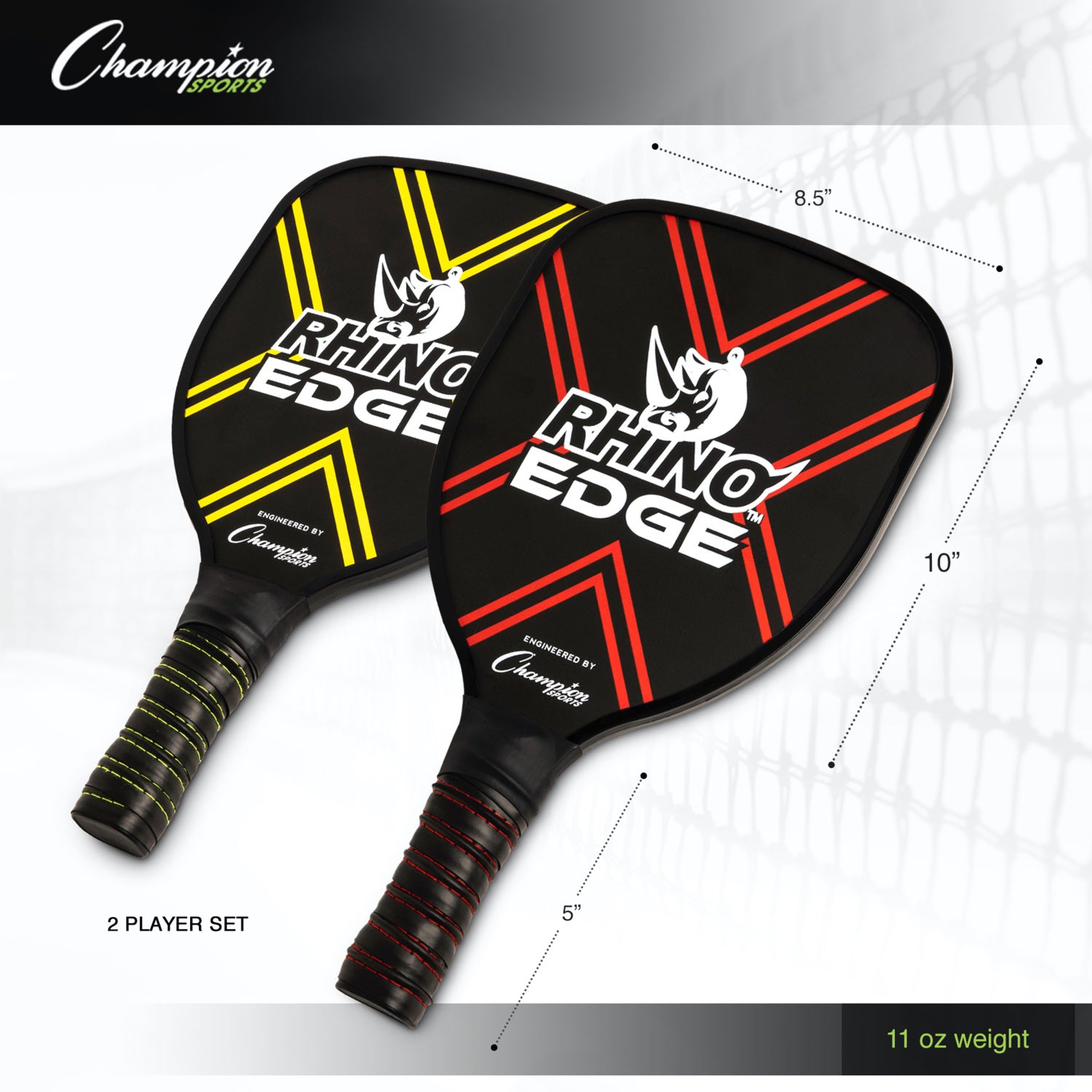 Alternative view of Champion Sports Rhino Pickleball Edge 2 Player Set