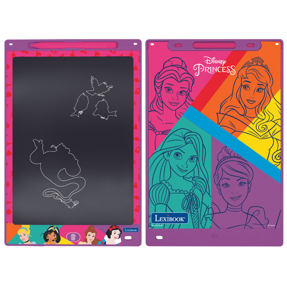 Alternative view of Disney Princess 11'' multicolor learning drawing E-ink tablet with stencils