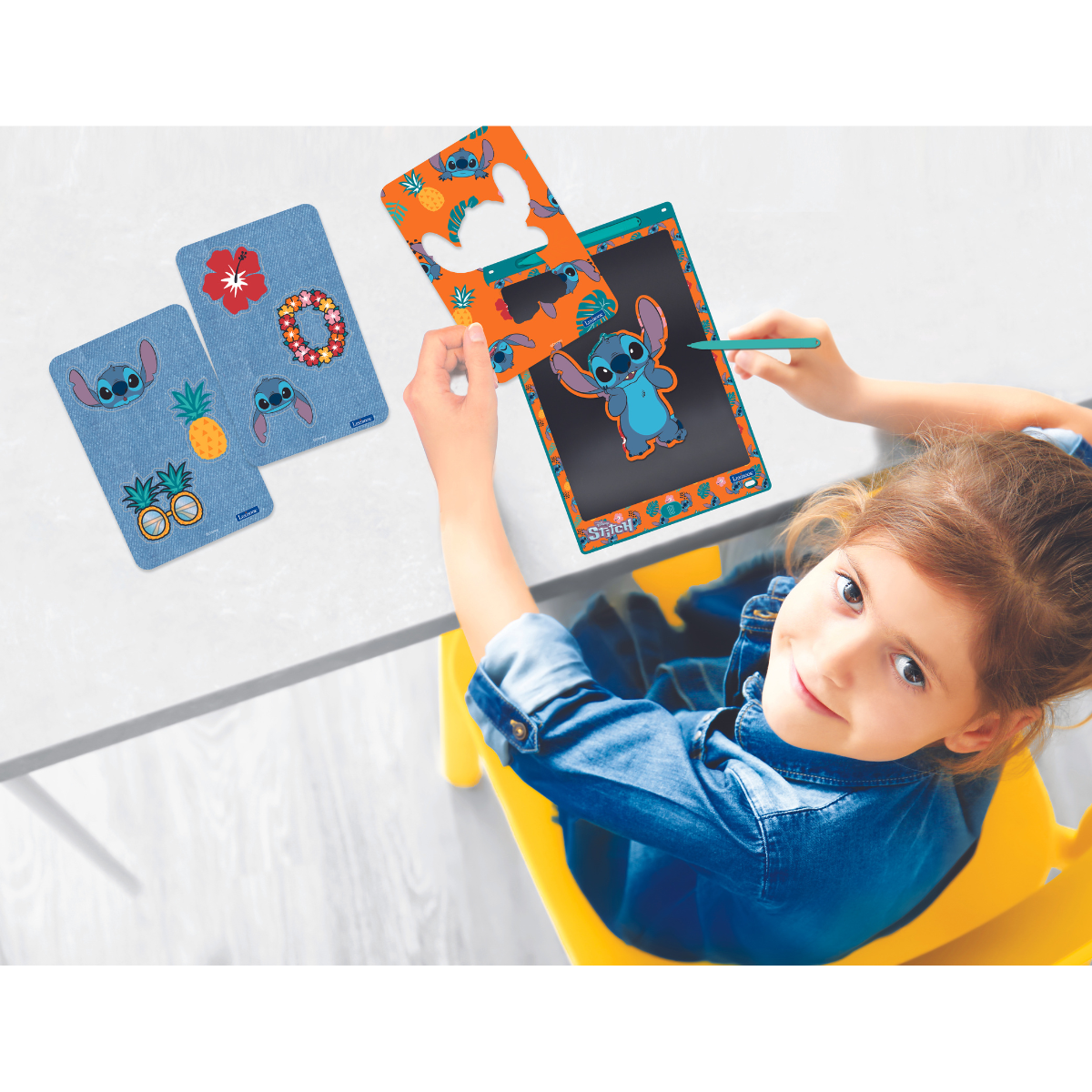 Stitch 11'' multicolor learning drawing E-ink tablet with stencils - Image 2