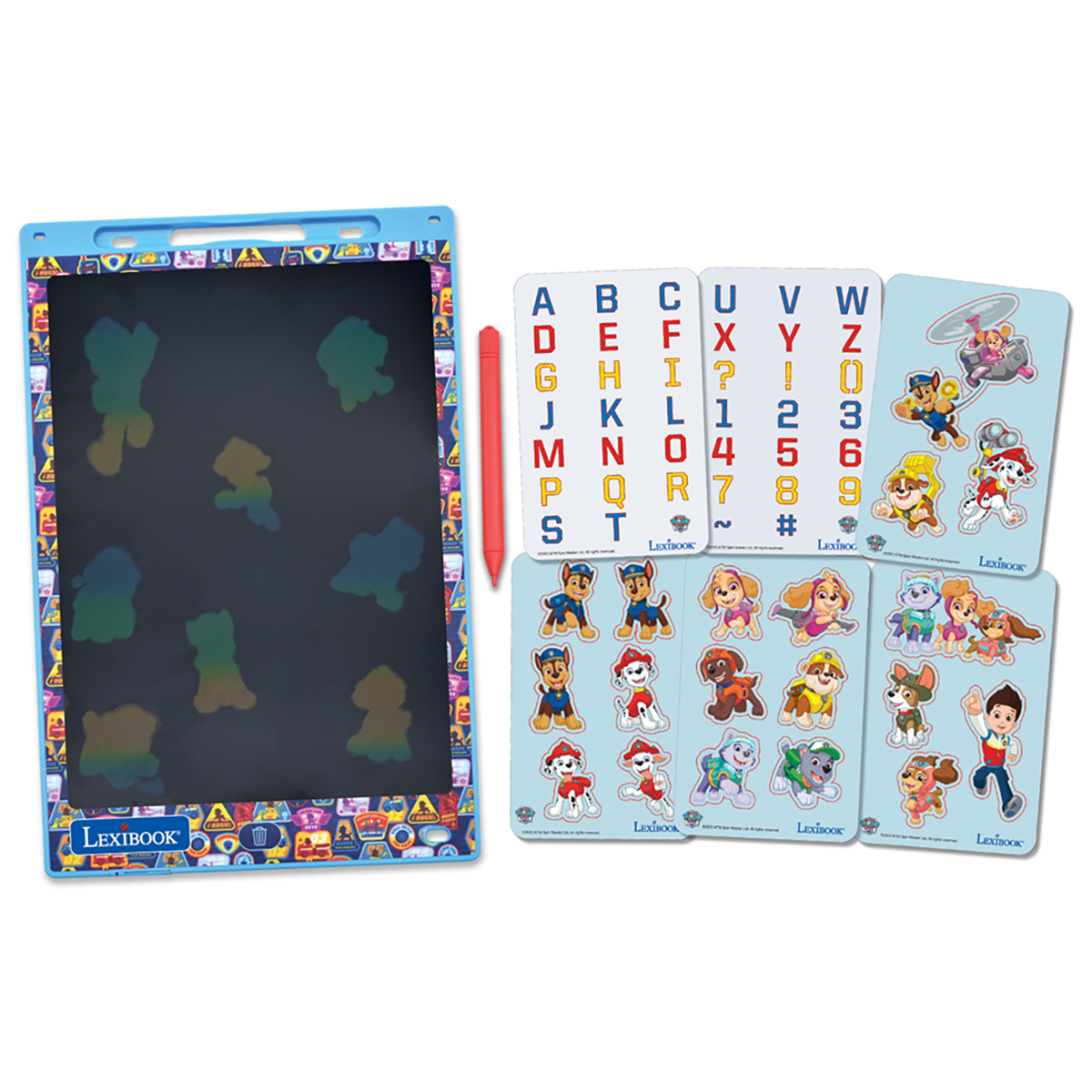 Paw Patrol 11'' multicolor learning drawing E-ink tablet with stencils