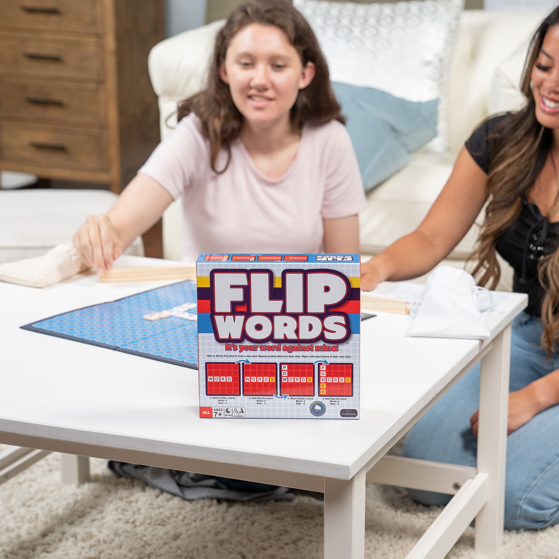 Continuum Games Flip Words Red vs Black Duel Board Game - Image 4