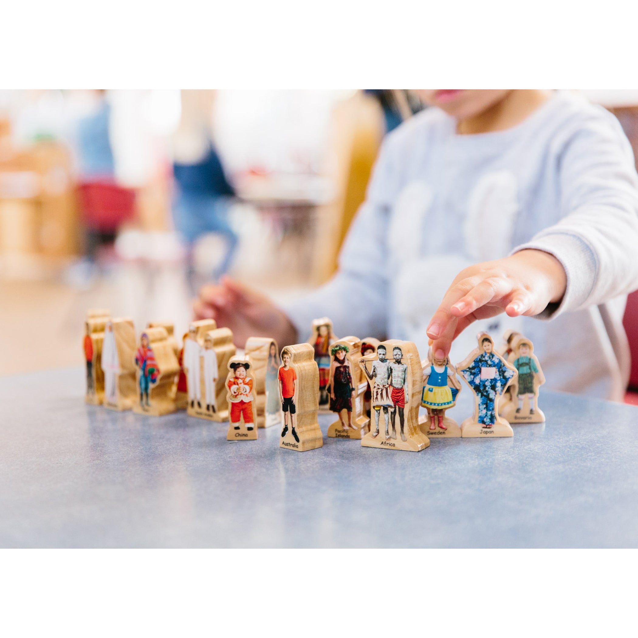 Alternative view of The Freckled Frog Global Friends Wooden Blocks - Set of 18