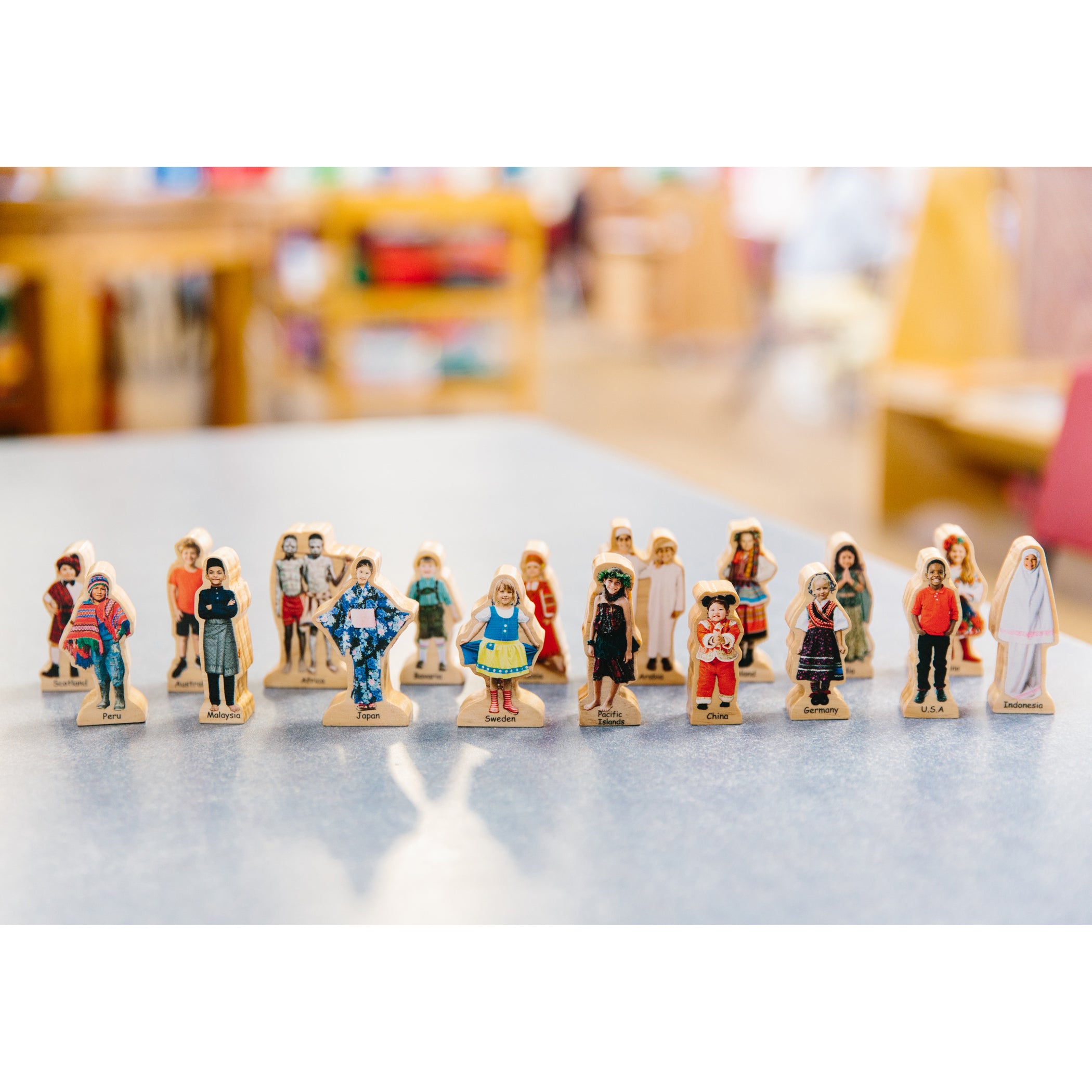 The Freckled Frog Global Friends Wooden Blocks - Set of 18 - Image 5