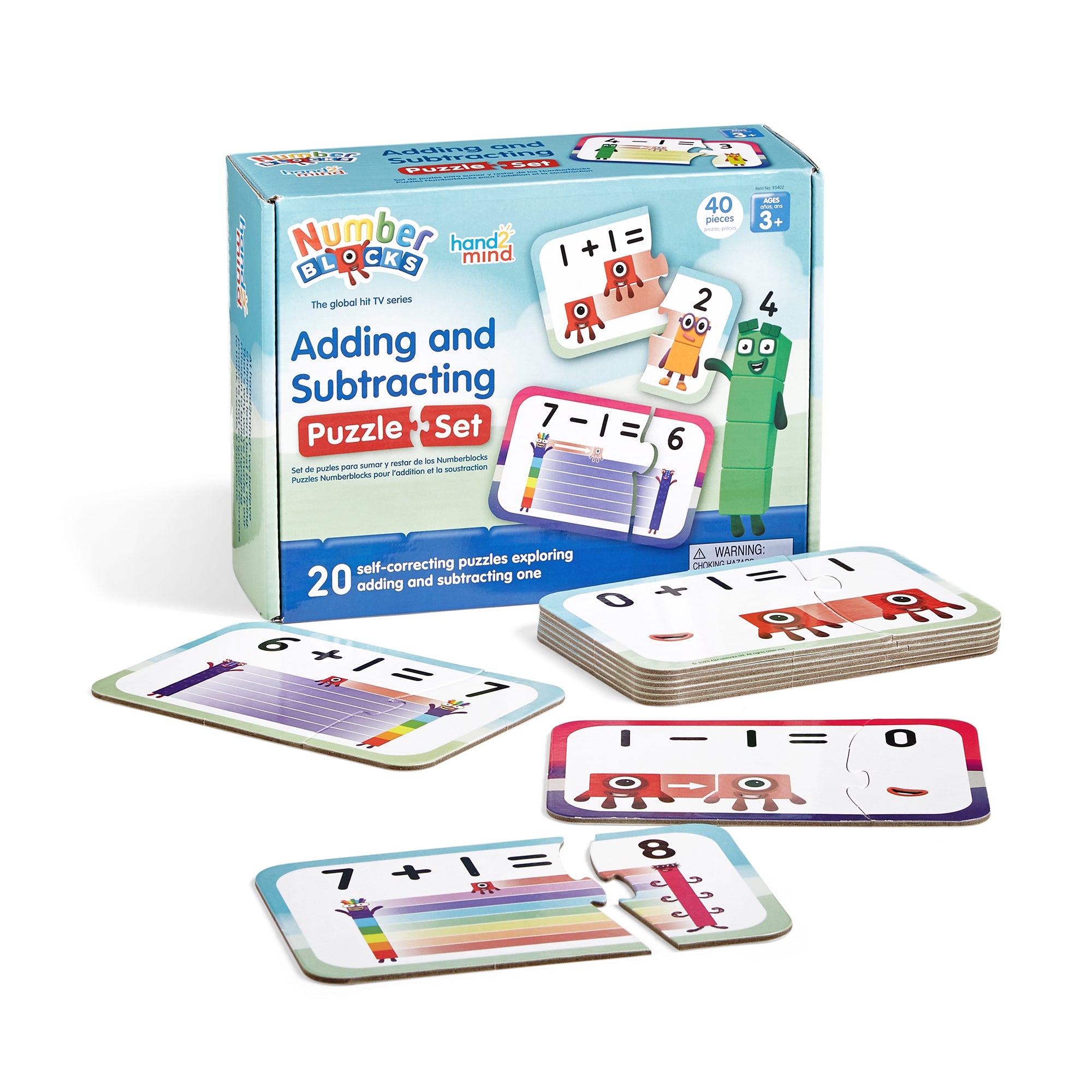 Hand2Mind Numberblocks Math Puzzle 3-Pack - Counting, Addition, Sequencing - Image 4