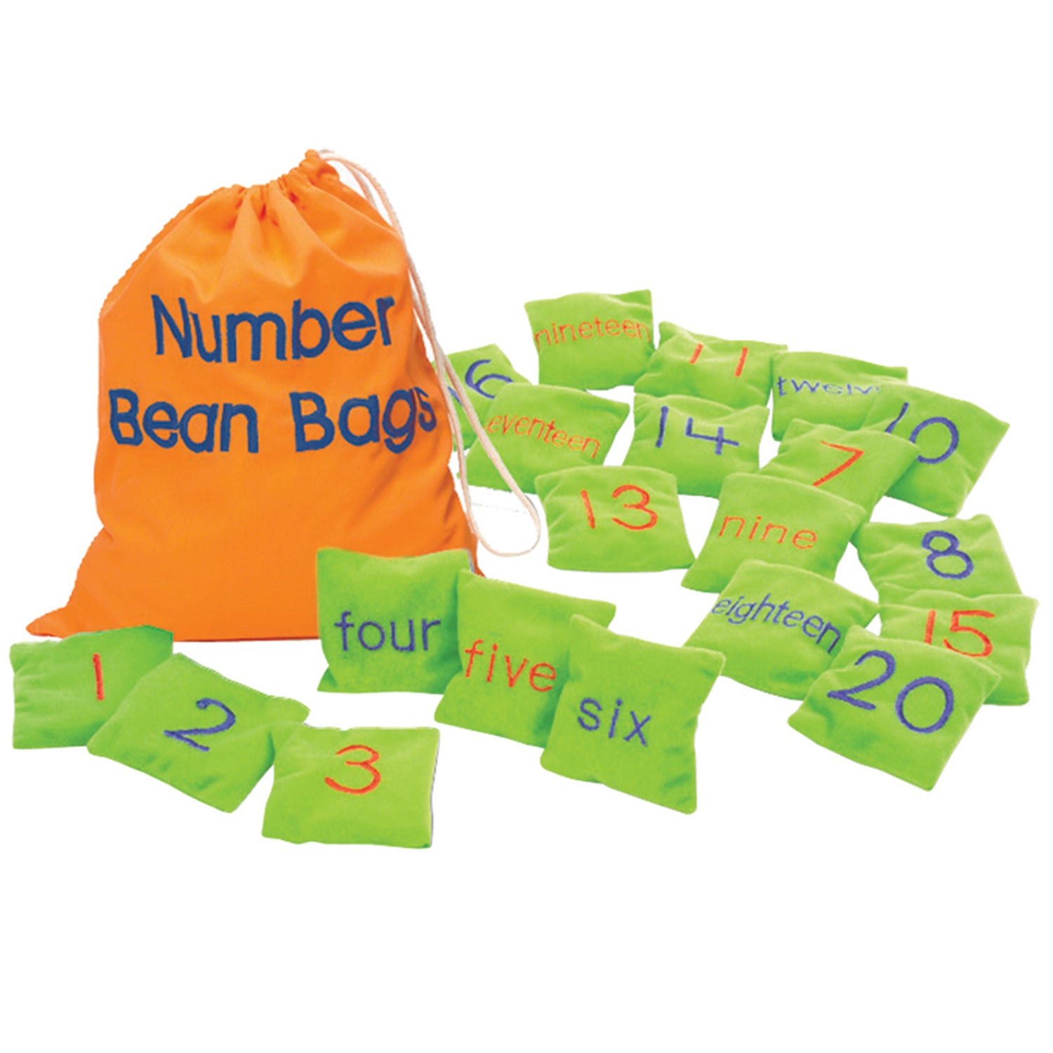 Educational Insights Number Bean Bags - Color-Coded Math Play Set
