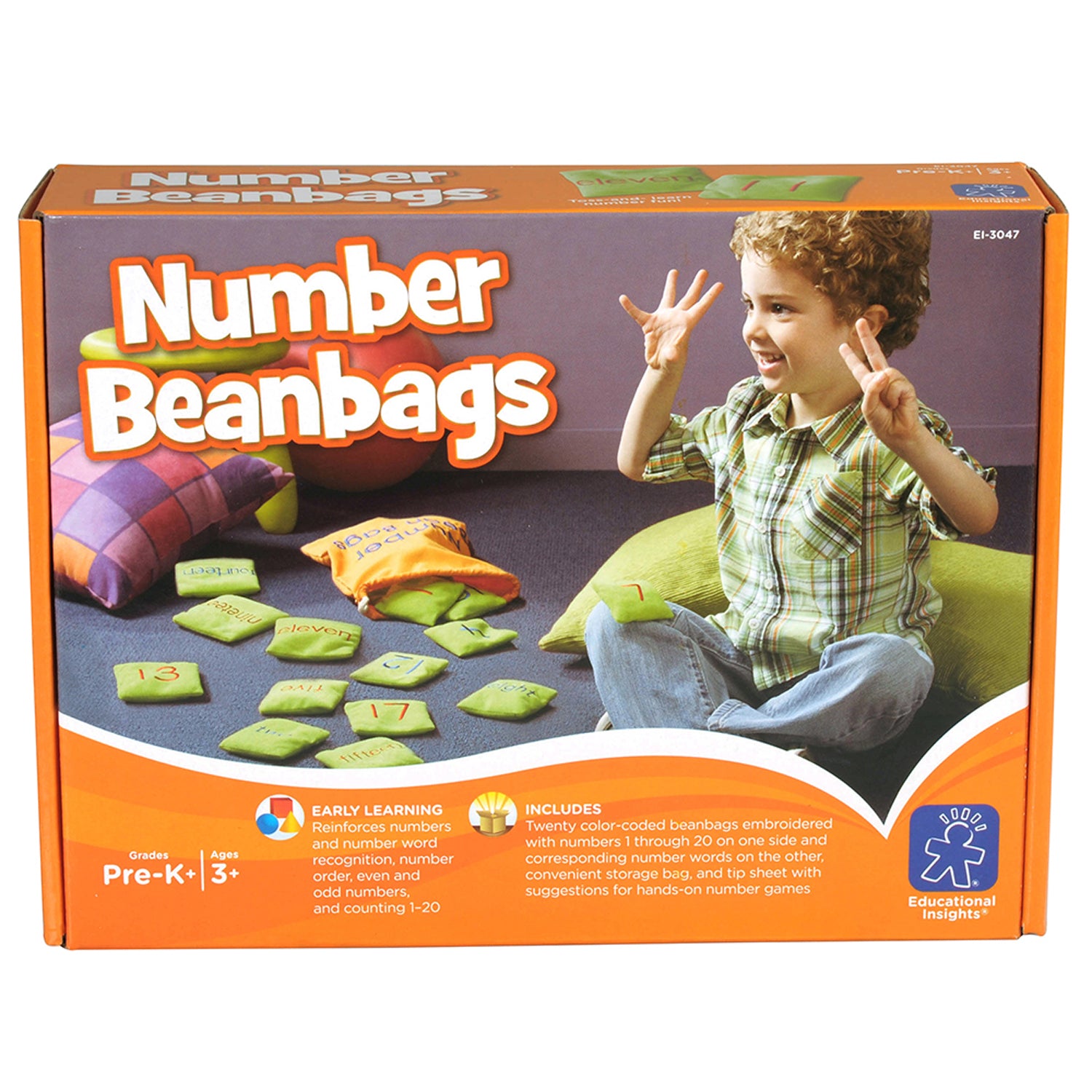 Alternative view of Educational Insights Number Bean Bags - Color-Coded Math Play Set