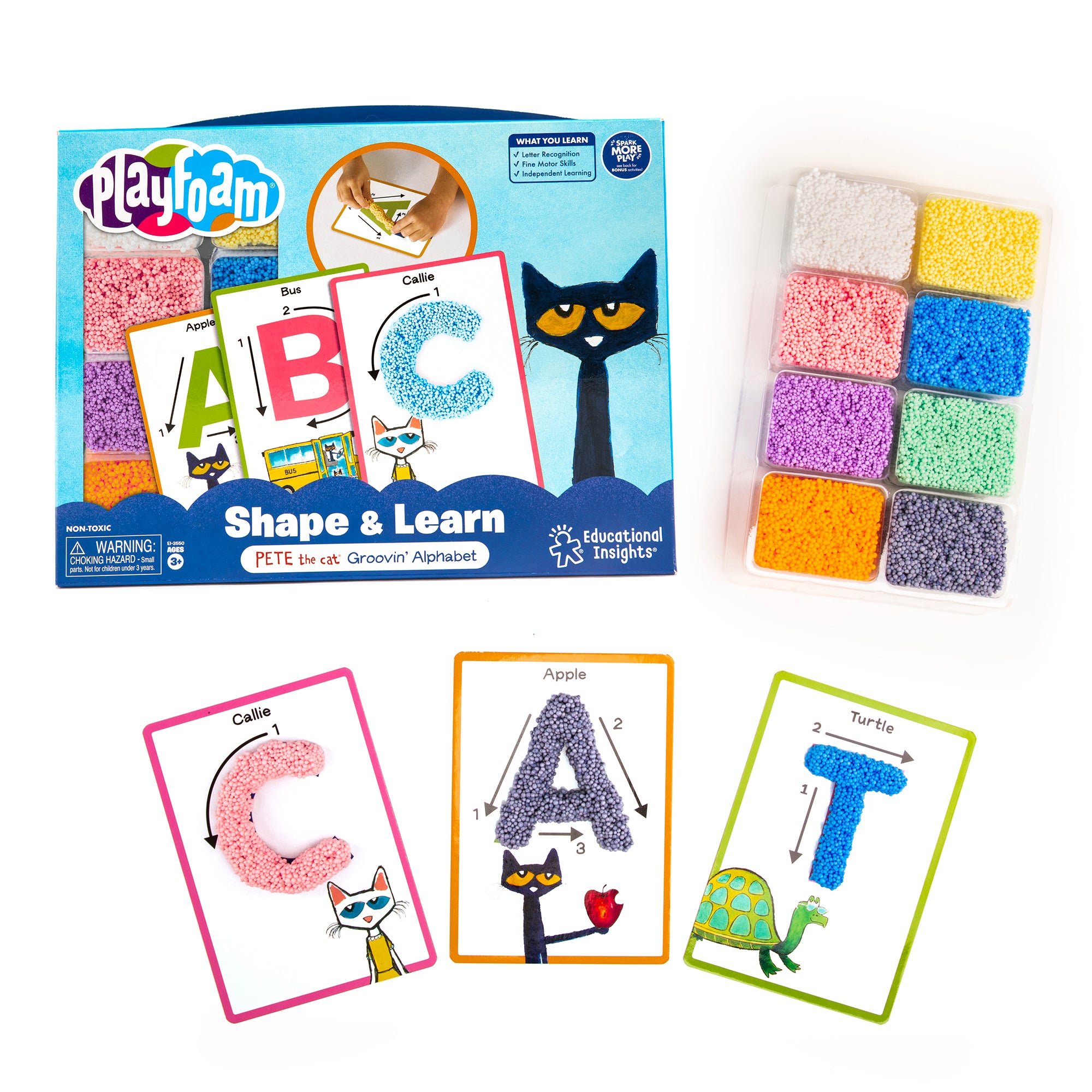 Educational Insights Playfoam Shape & Learn Pete the Cat Groovin' Alphabet - Image 2