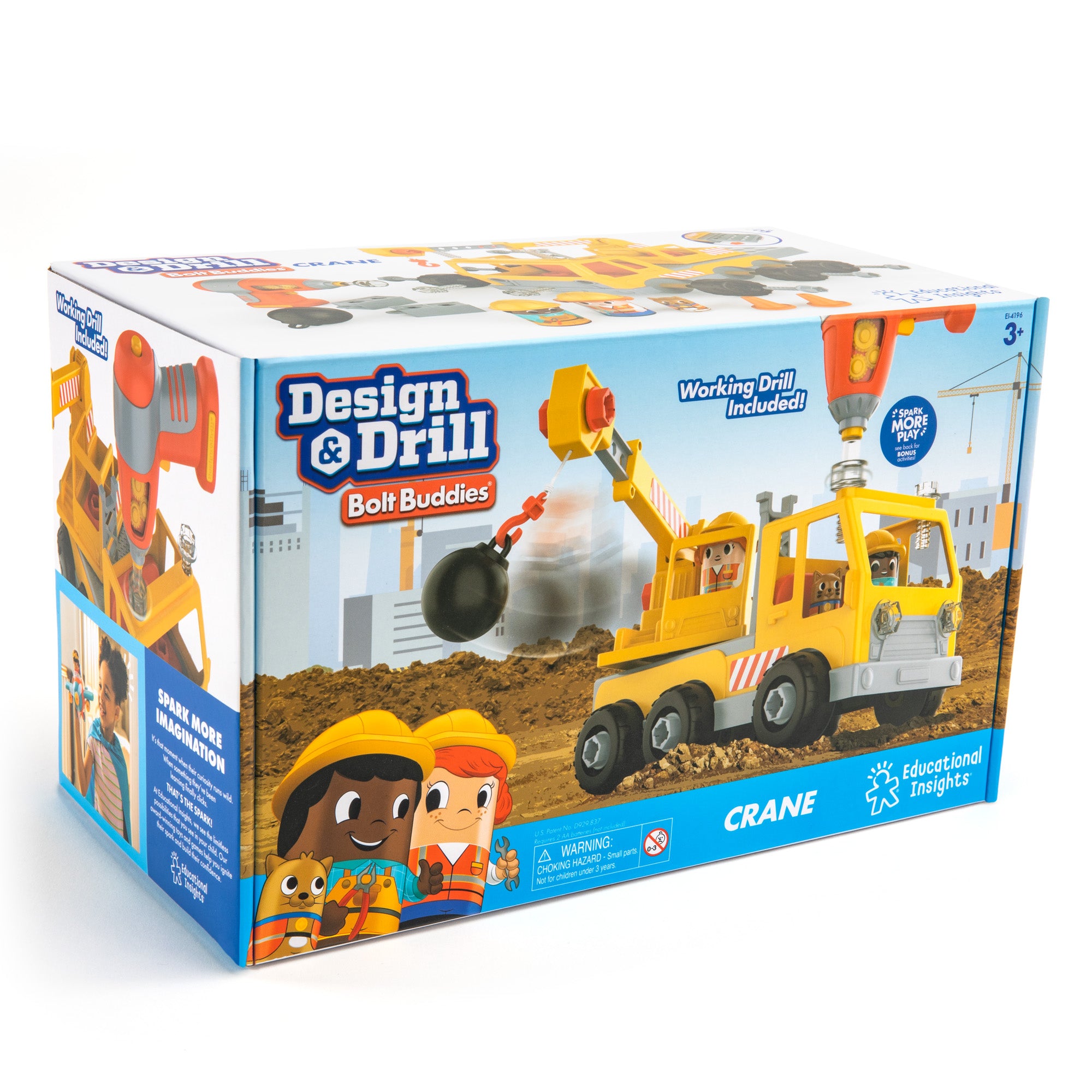 Alternative view of Educational Insights Design & Drill Bolt Buddies Crane - Interactive Construction Toy