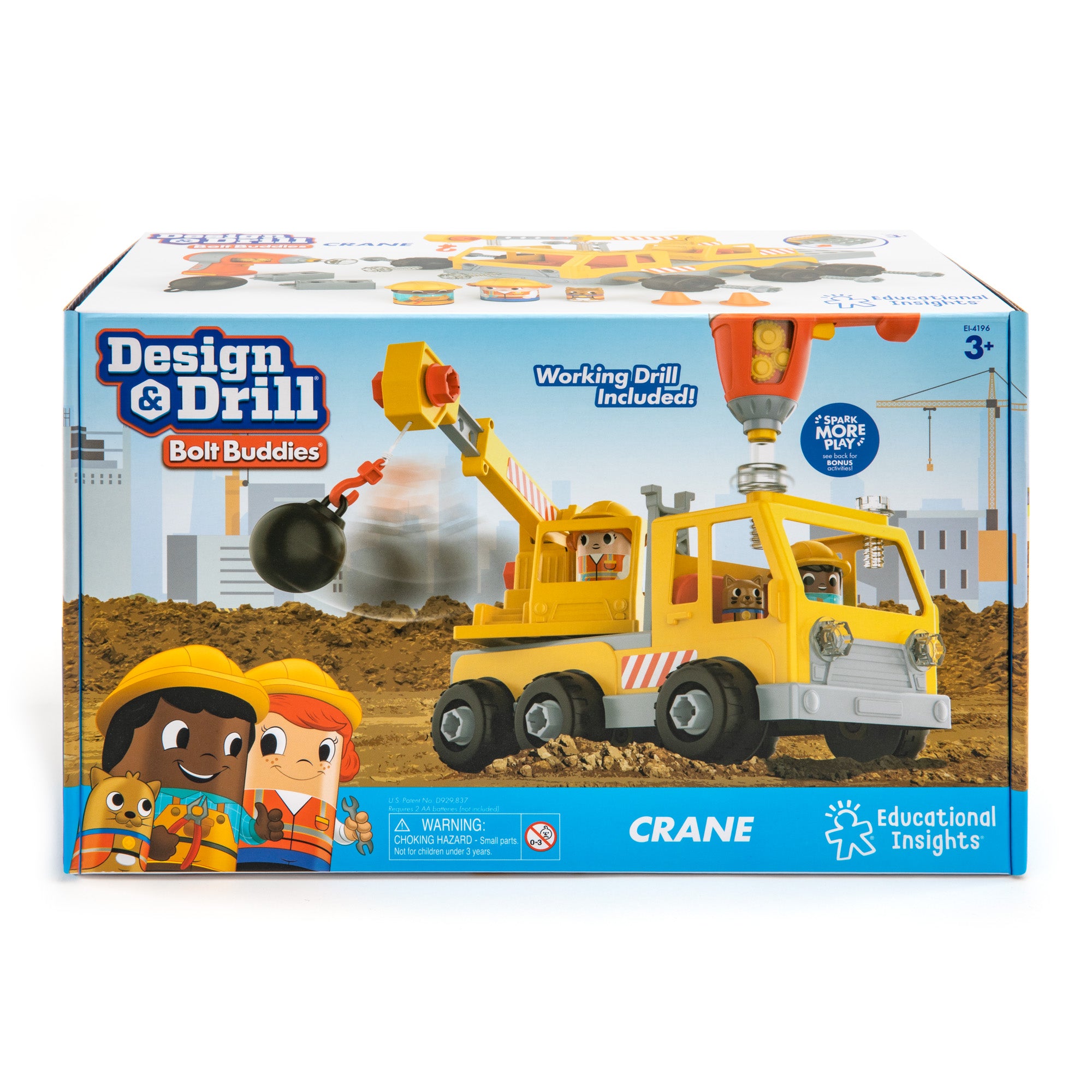 Educational Insights Design & Drill Bolt Buddies Crane - Interactive Construction Toy - Image 9